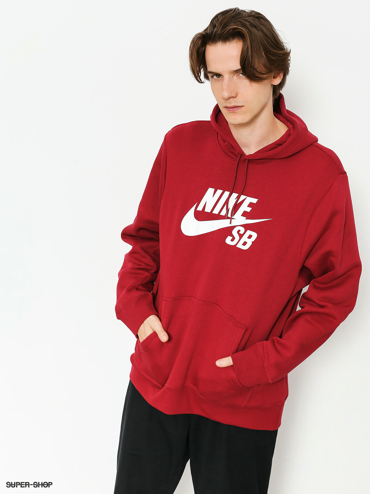 Nike sb hoodie store red