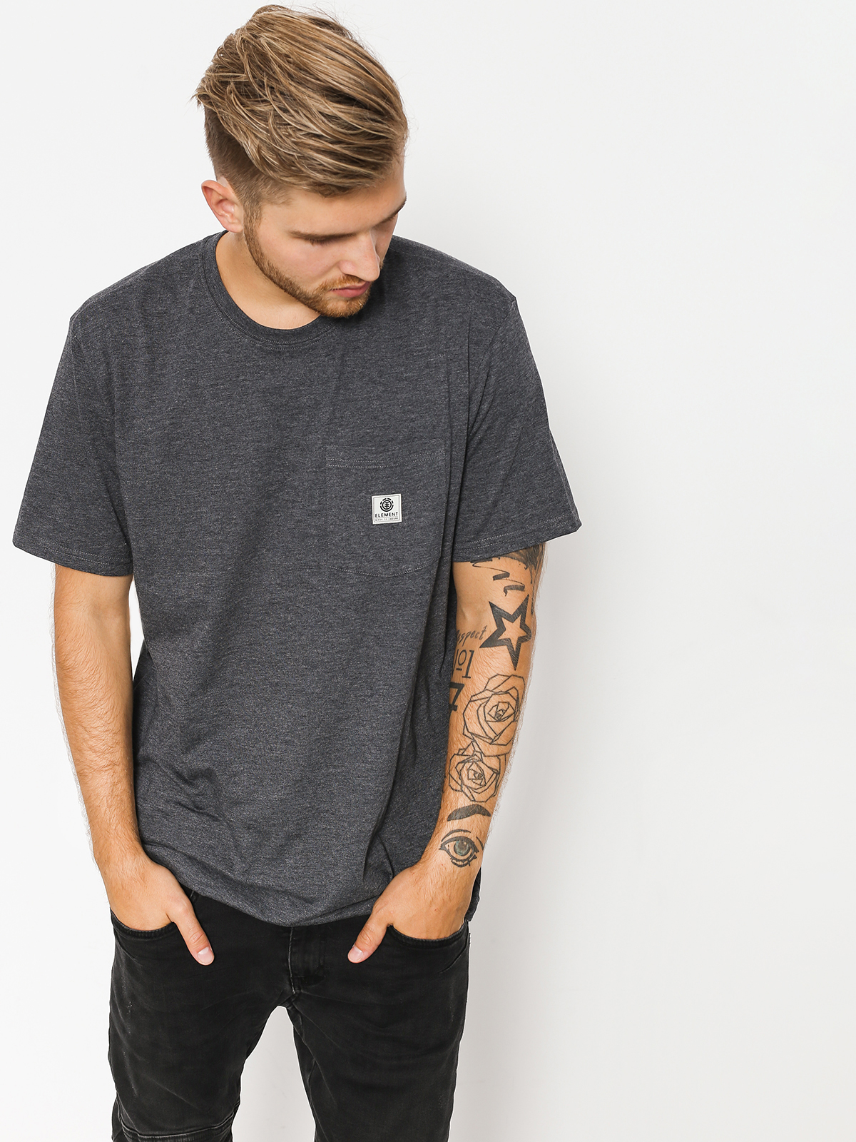 Element T-shirt Basic Pocket Label (charcoal heather)