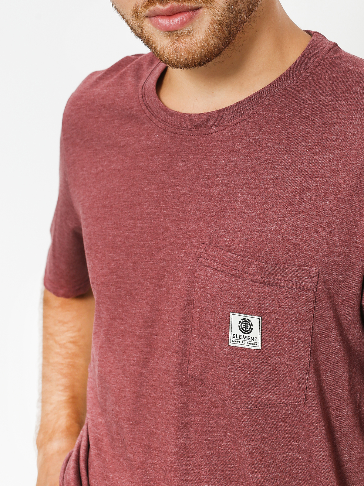 Element T-Shirt Basic Pocket Label (oxblood heather)