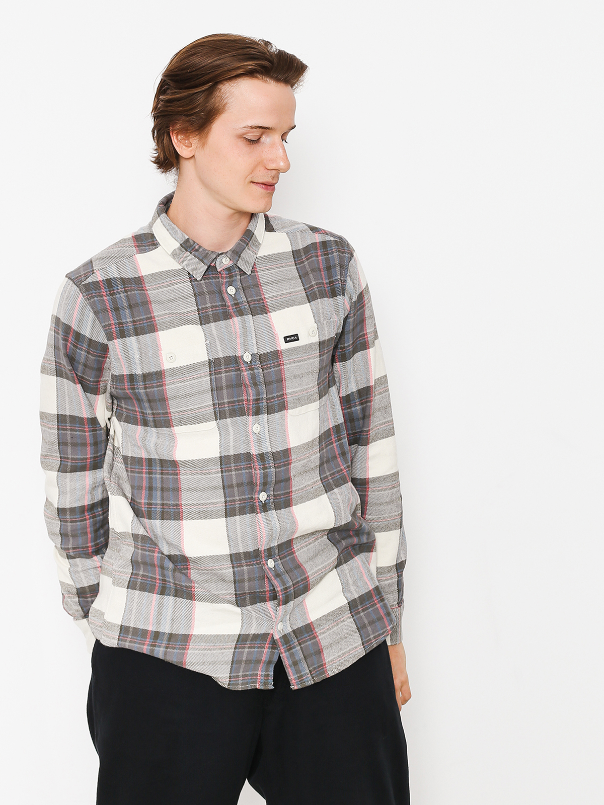 RVCA Shirt Ludlow Flannel Ls (silver 
