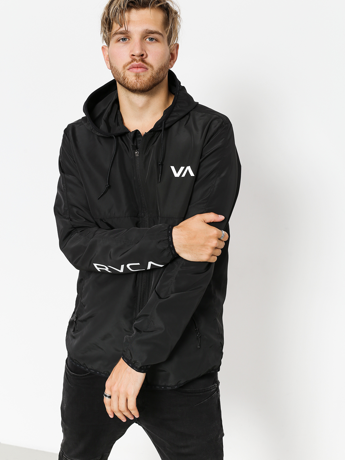 rvca black windbreaker