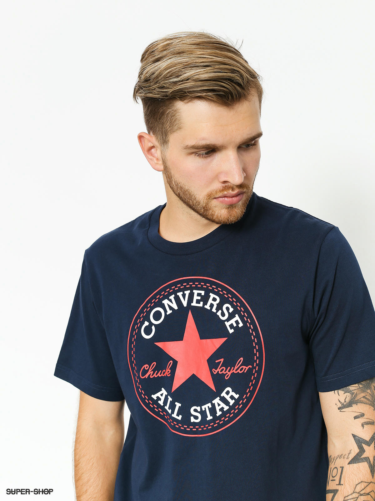 converse t shirt blue