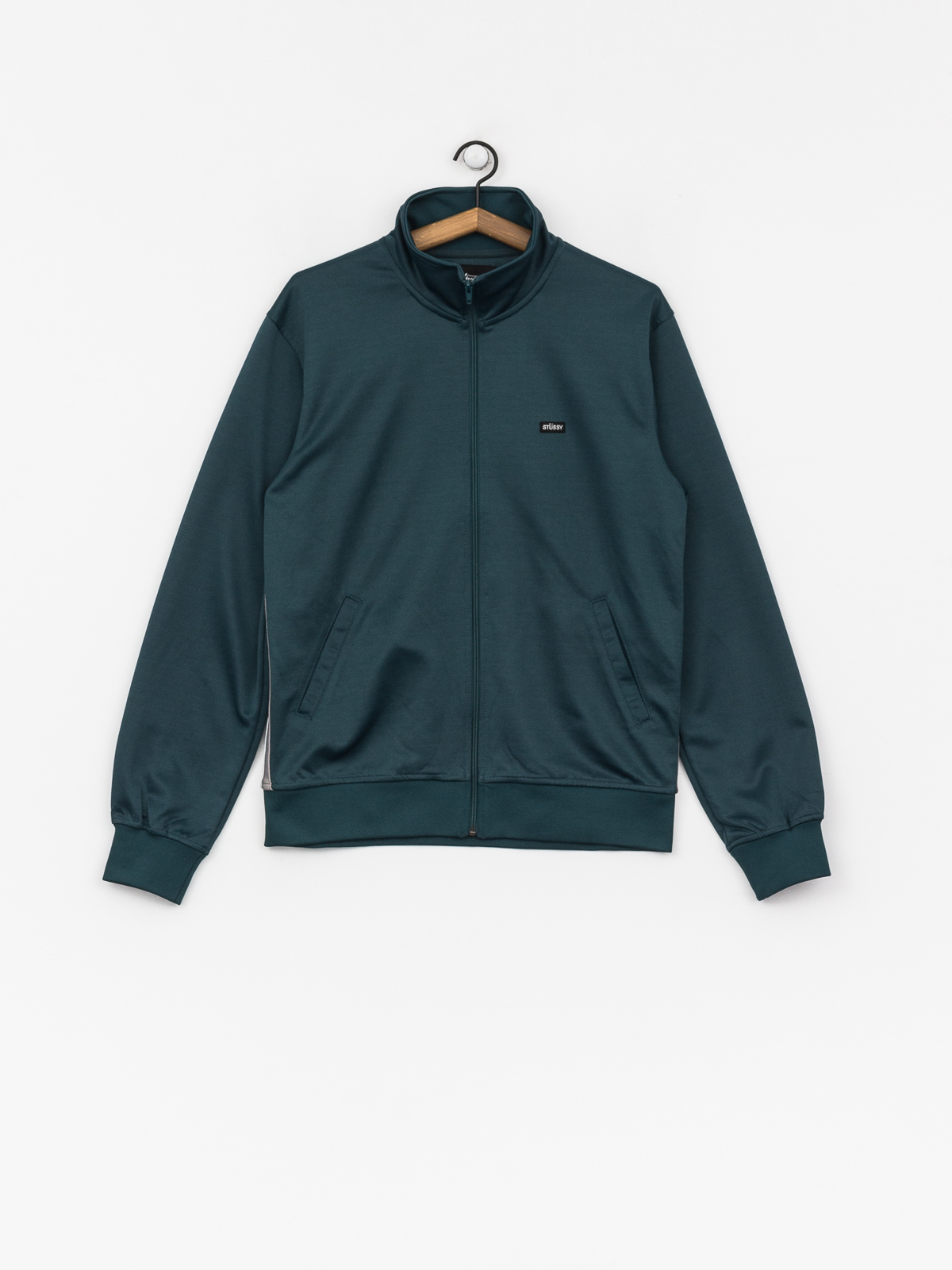 Stussy Sweatshirt Textured Rib Track dark teal