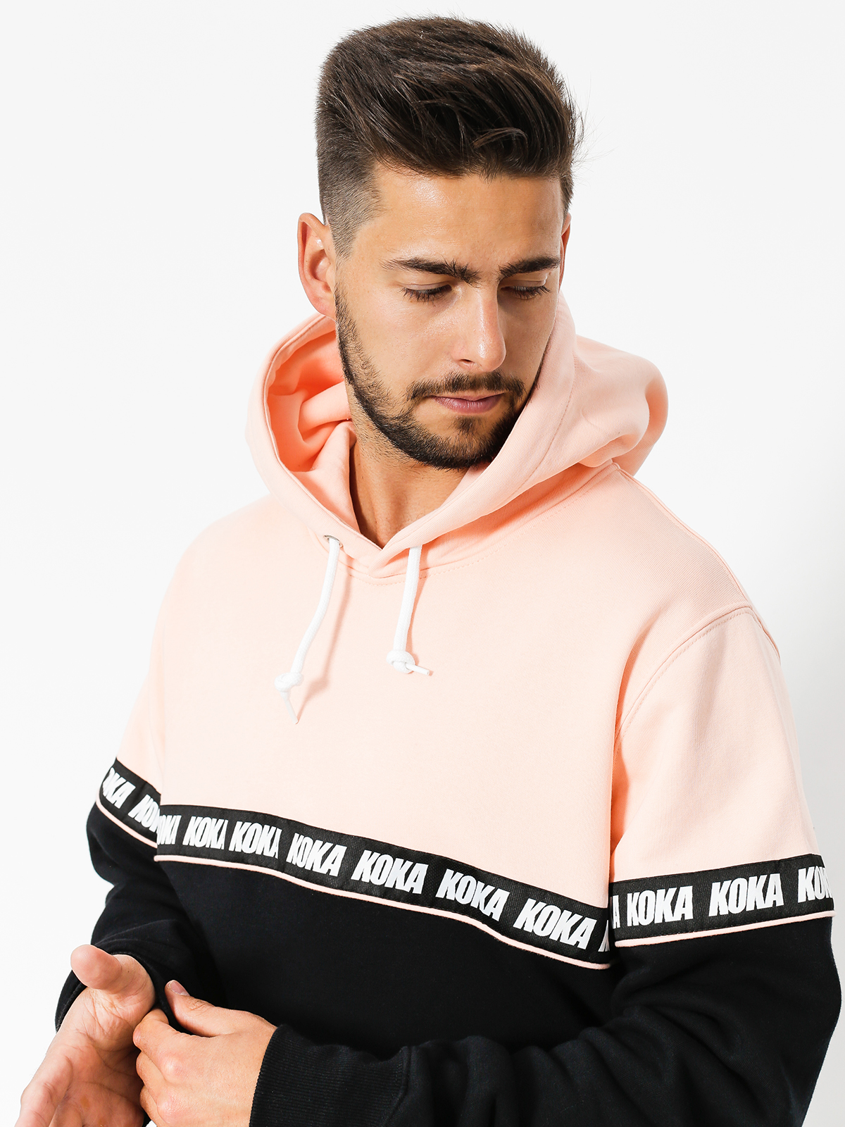 trap hoodie pink
