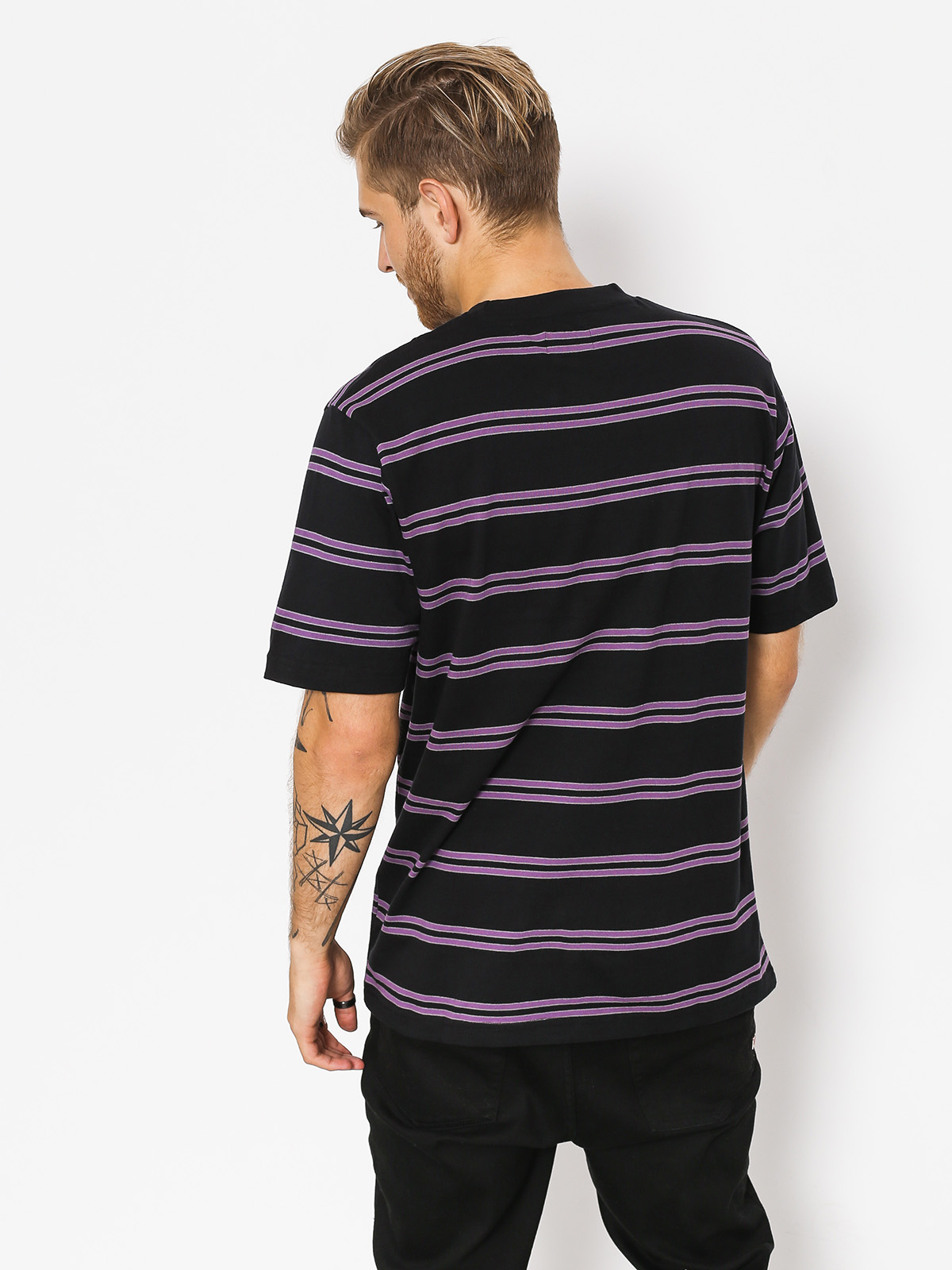 Stussy T-Shirt Double Stripe (black)