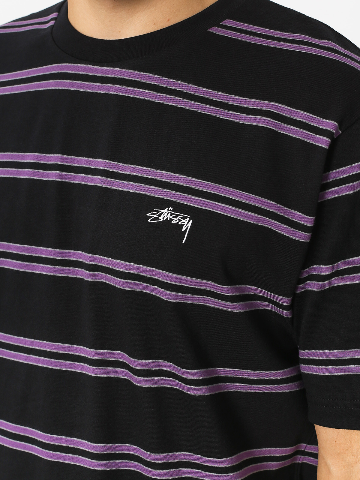 Stussy T-Shirt Double Stripe (black)