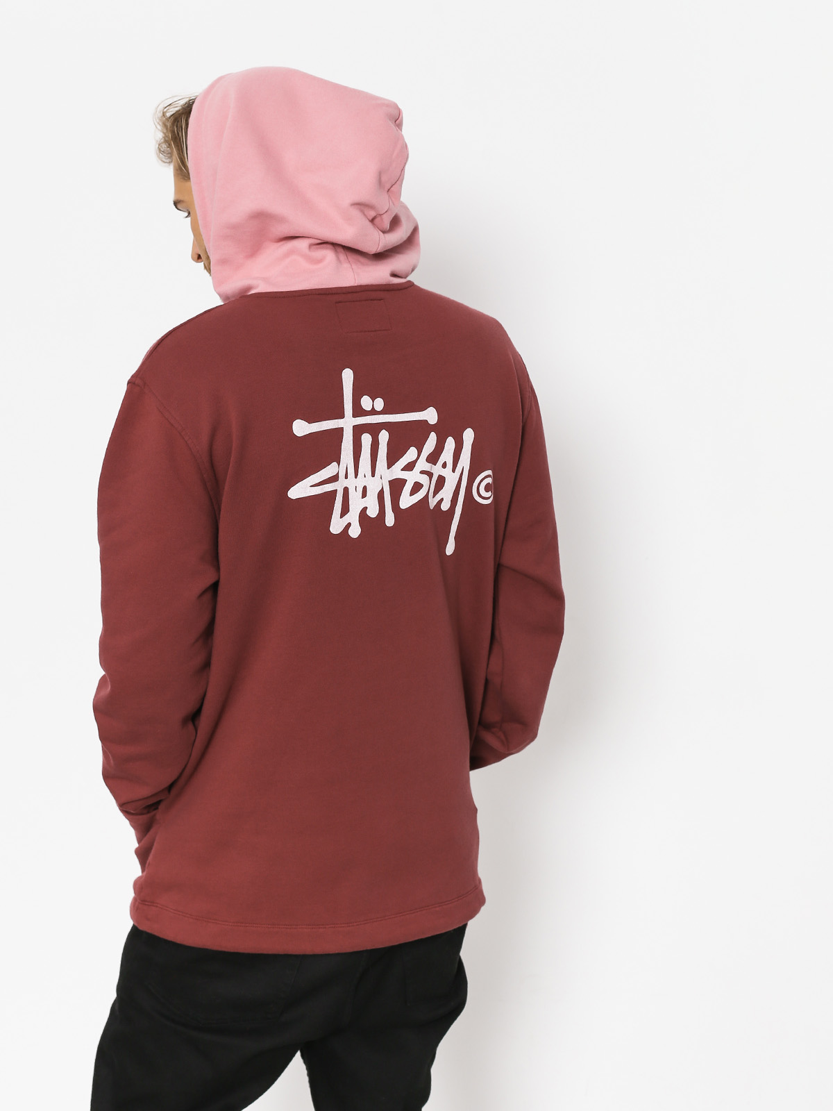Stussy Hoody Two Tone HD (burgundy)