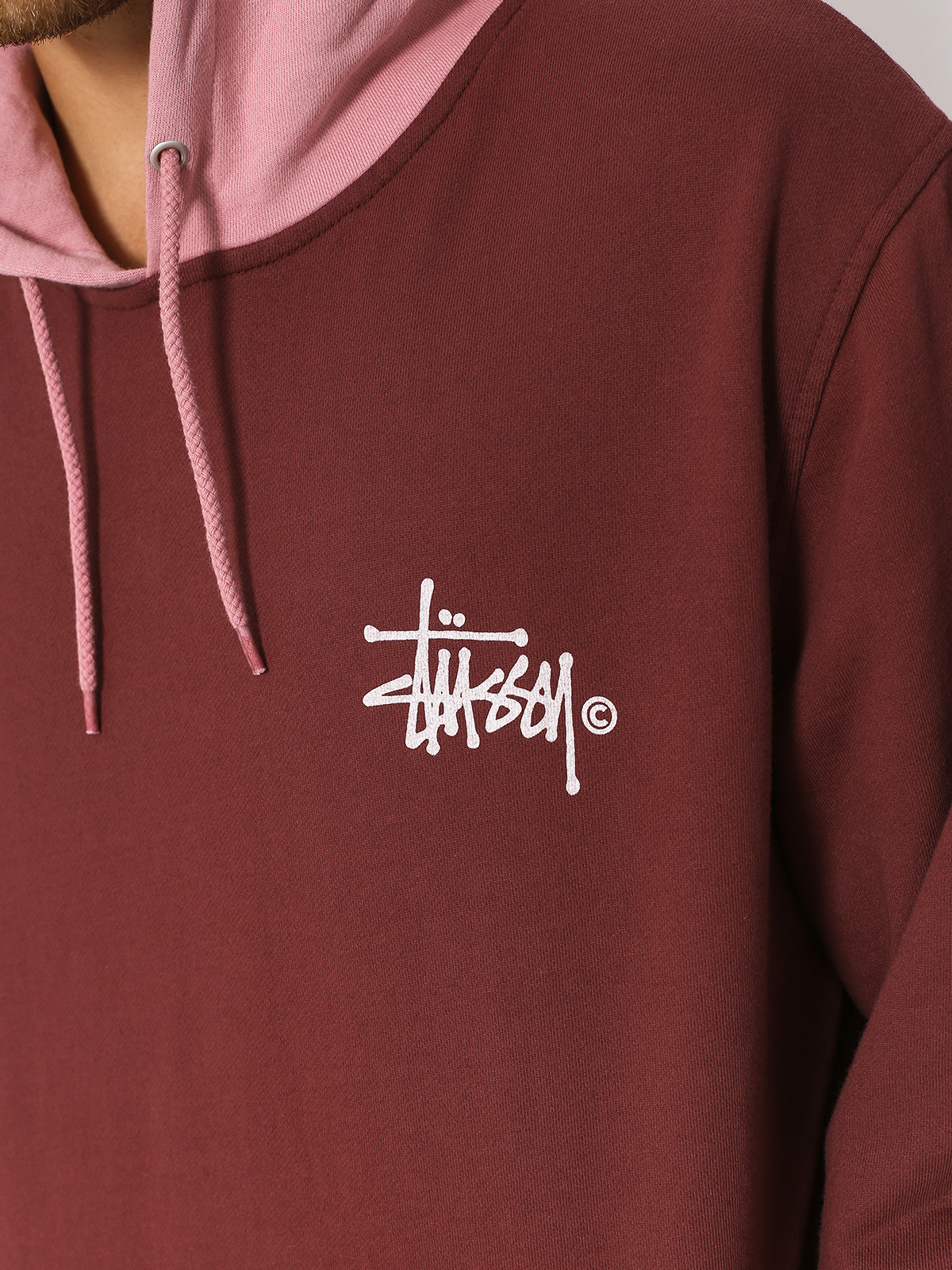 Stussy Hoody Two Tone HD (burgundy)