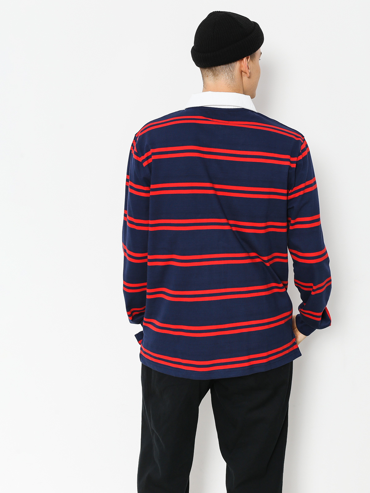 Stussy Longsleeve Desmond Stripe Rugby (navy)