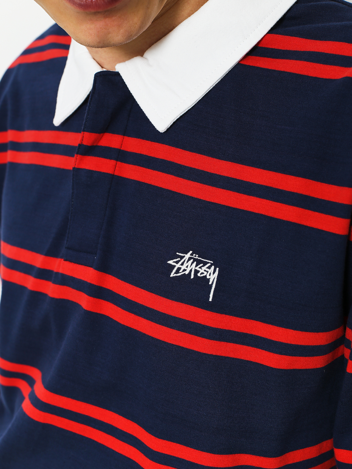 Stussy Longsleeve Desmond Stripe Rugby (navy)