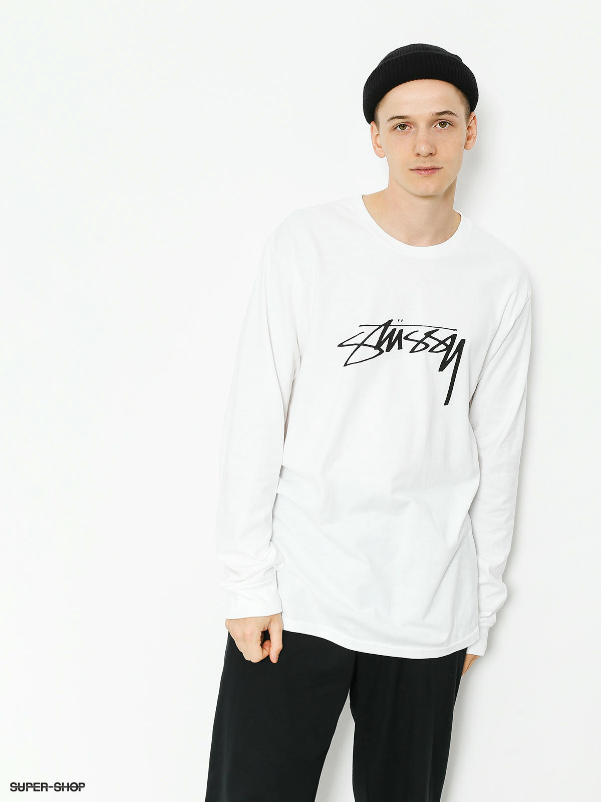 Stussy Longsleeve Smooth Stock (white)