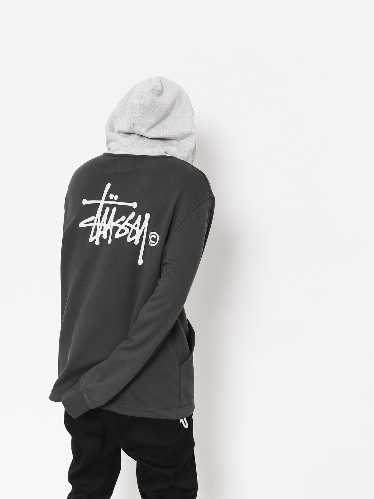 stussy hoodie two tone