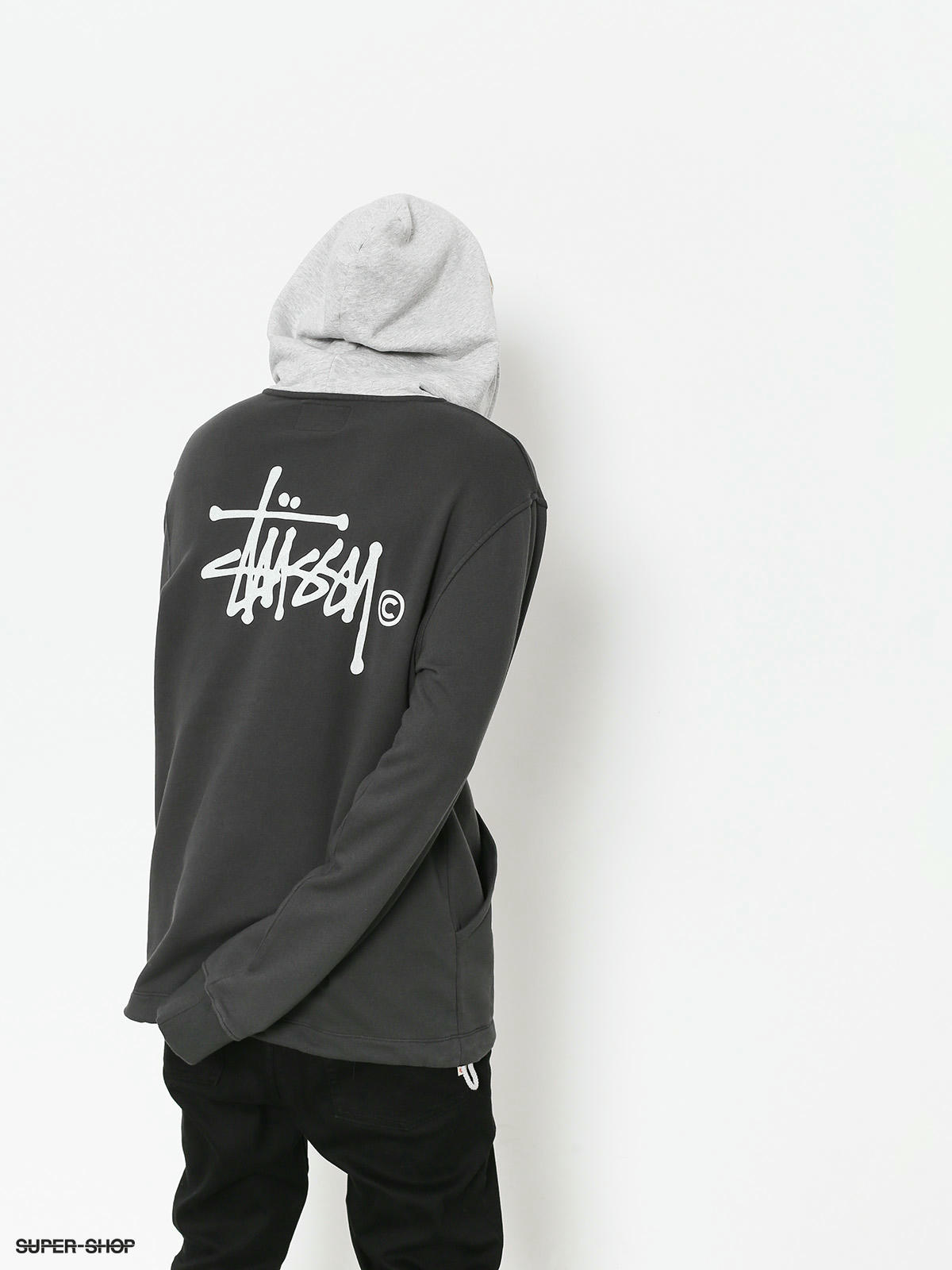 Stussy two tone on sale hoodie