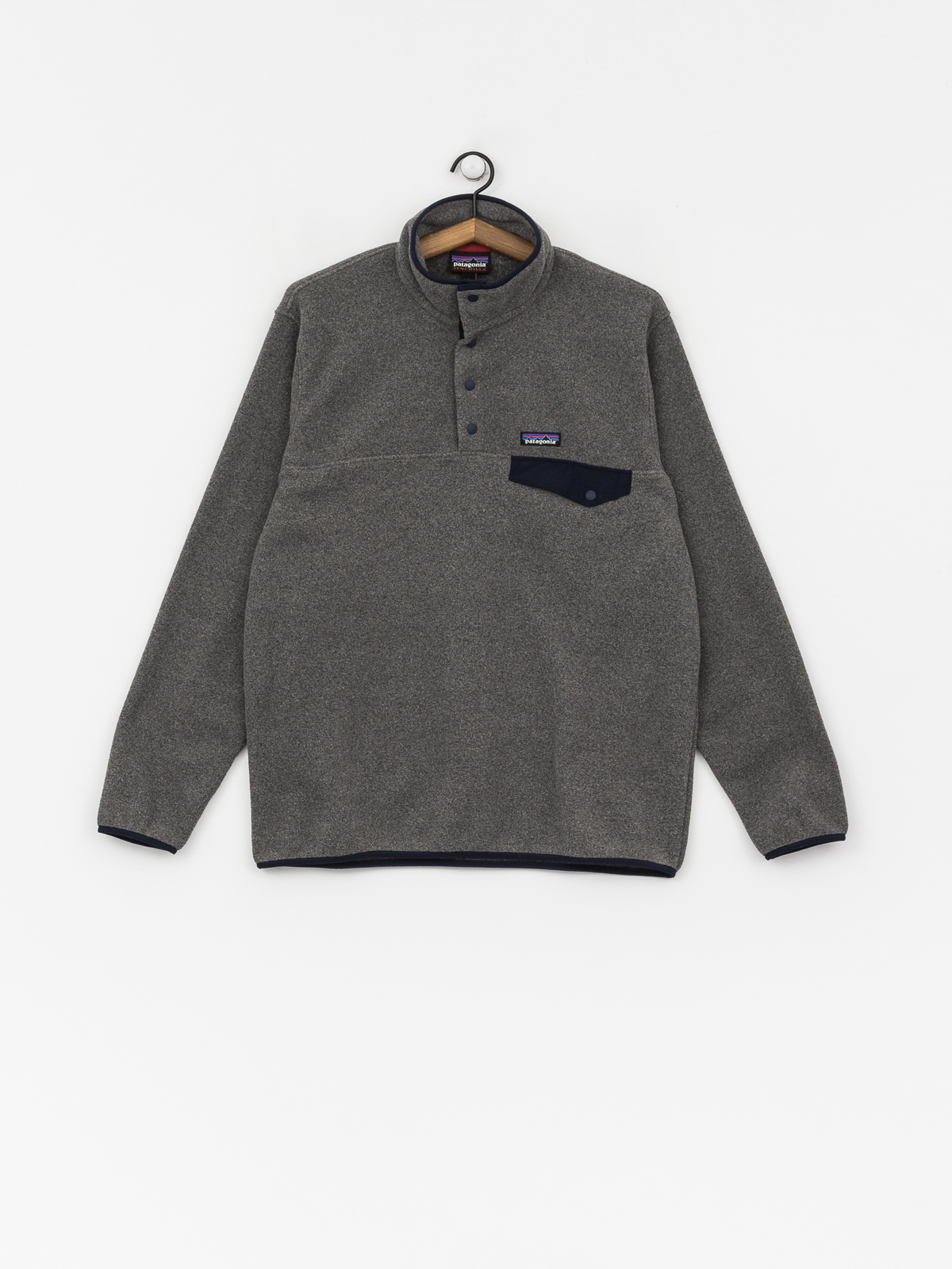 Patagonia Fleece Synchilla Snap-T - grey (nickel w/navy blue)