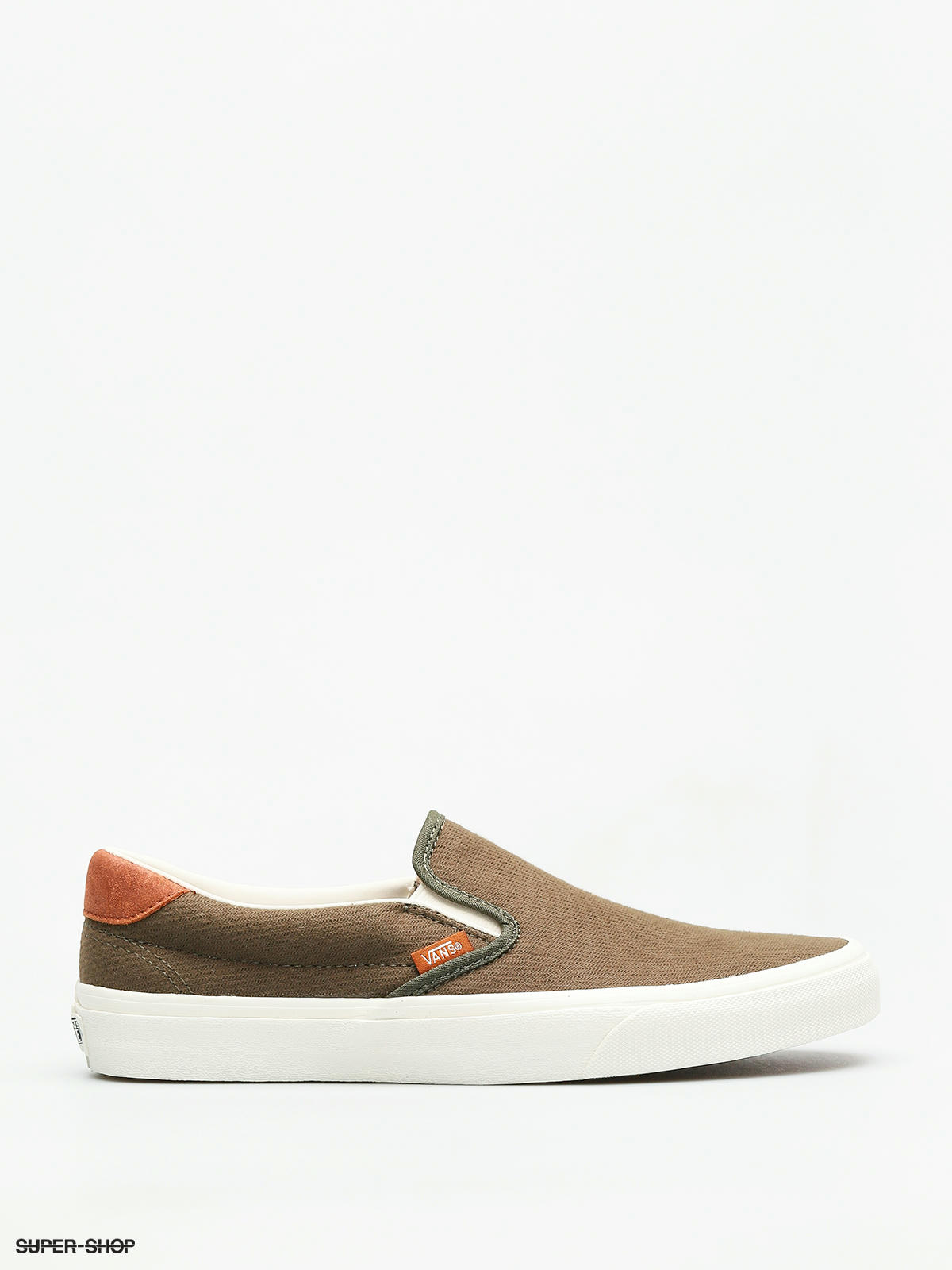 olive vans slip on