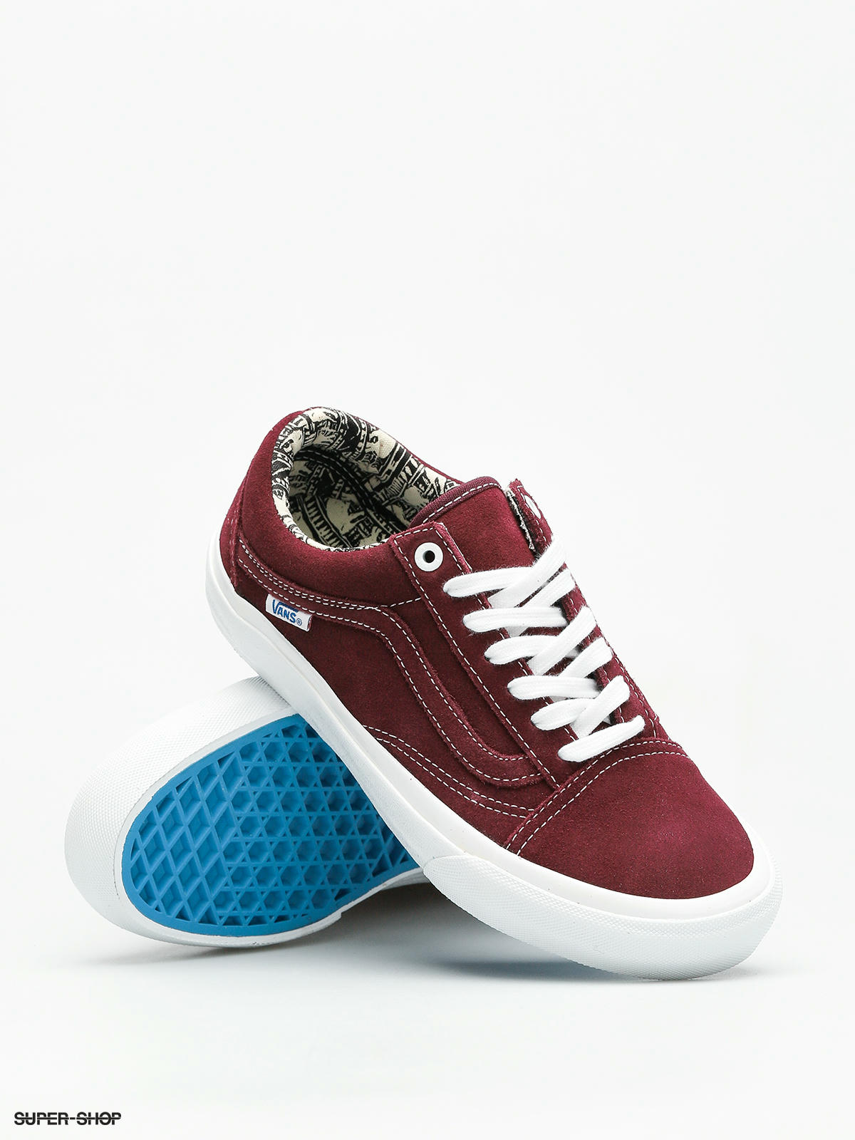 Vans Shoes Old Skool Pro burgundy ray barbee og burgundy