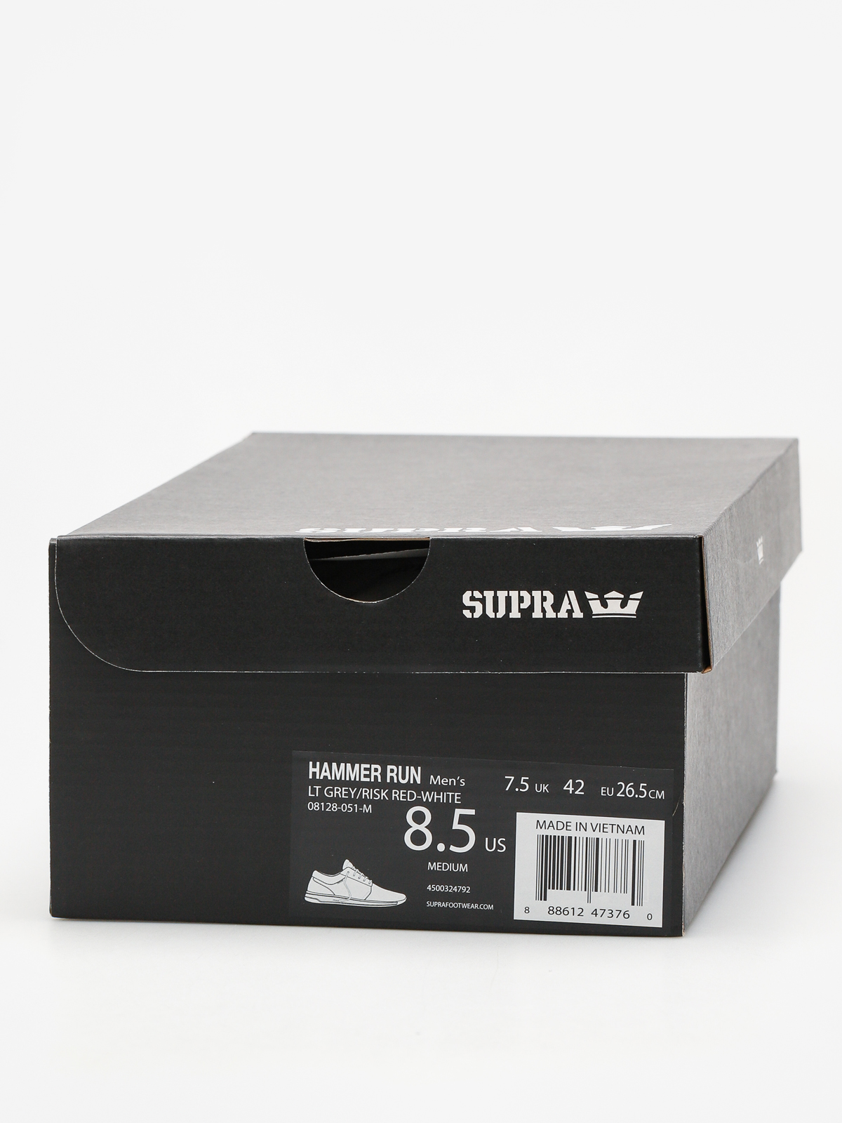 Supra Shoes Hammer Run (lt grey/risk red white)