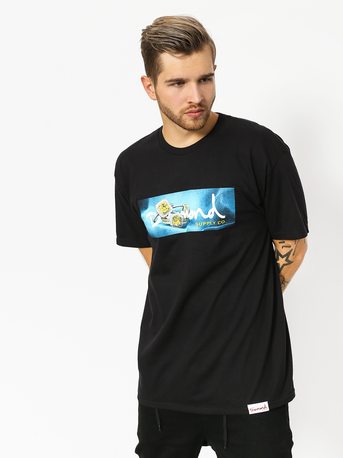 Diamond Supply Co. T-shirt Citrine Box Logo (black)