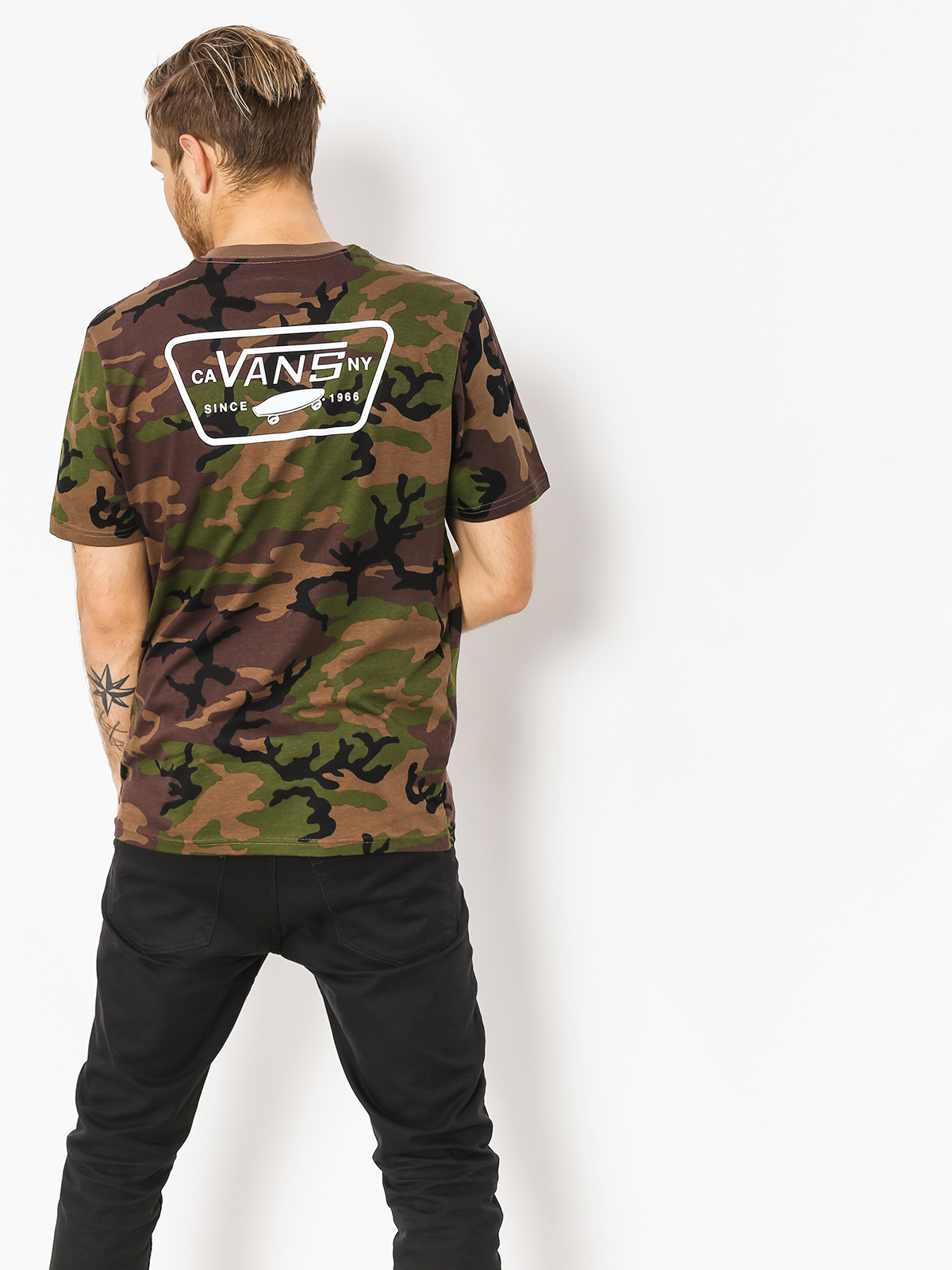 Vans T-shirt Full Patch Back (camo/white)