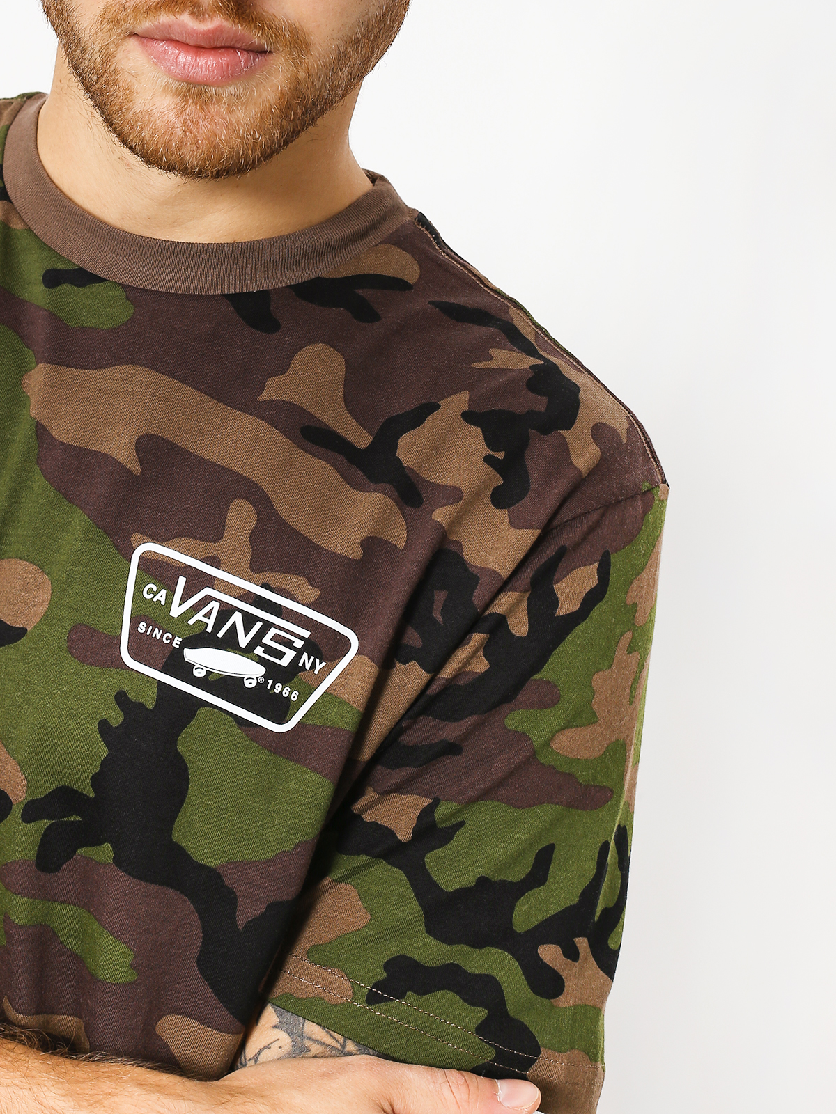 Vans T-shirt Full Patch Back (camo/white)