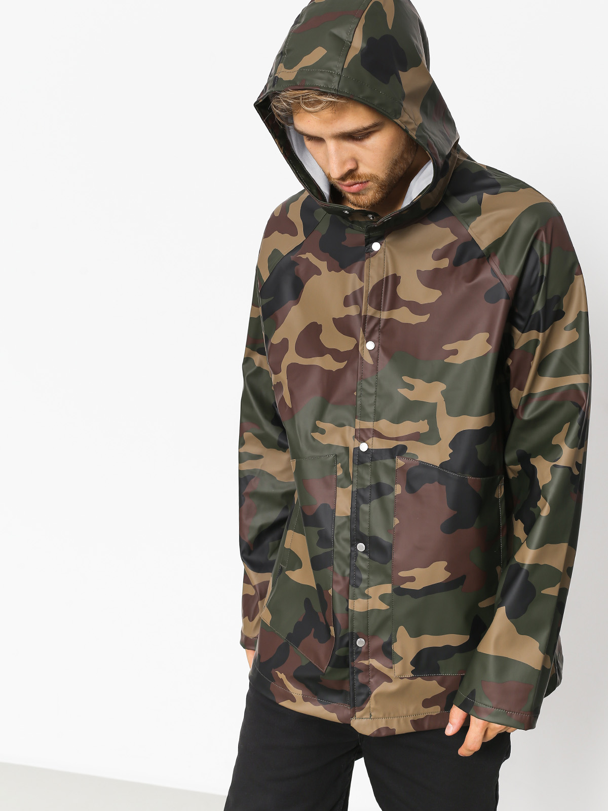 Herschel Supply Co. Jacket Rainwear Classic (woodland camo/white classic logo)
