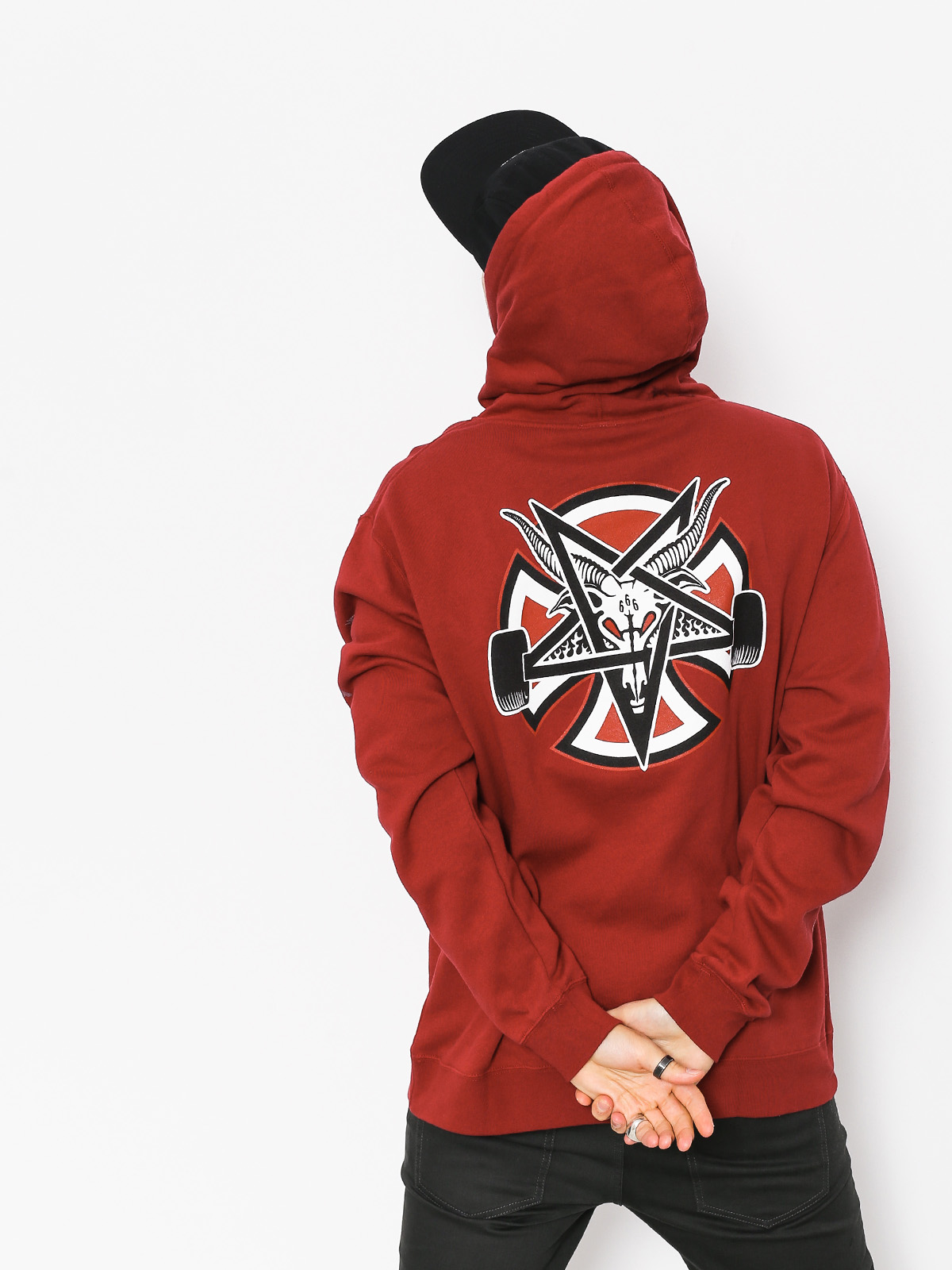 Independent x Thrasher Hoody Pentagram Cross HD (garnet)