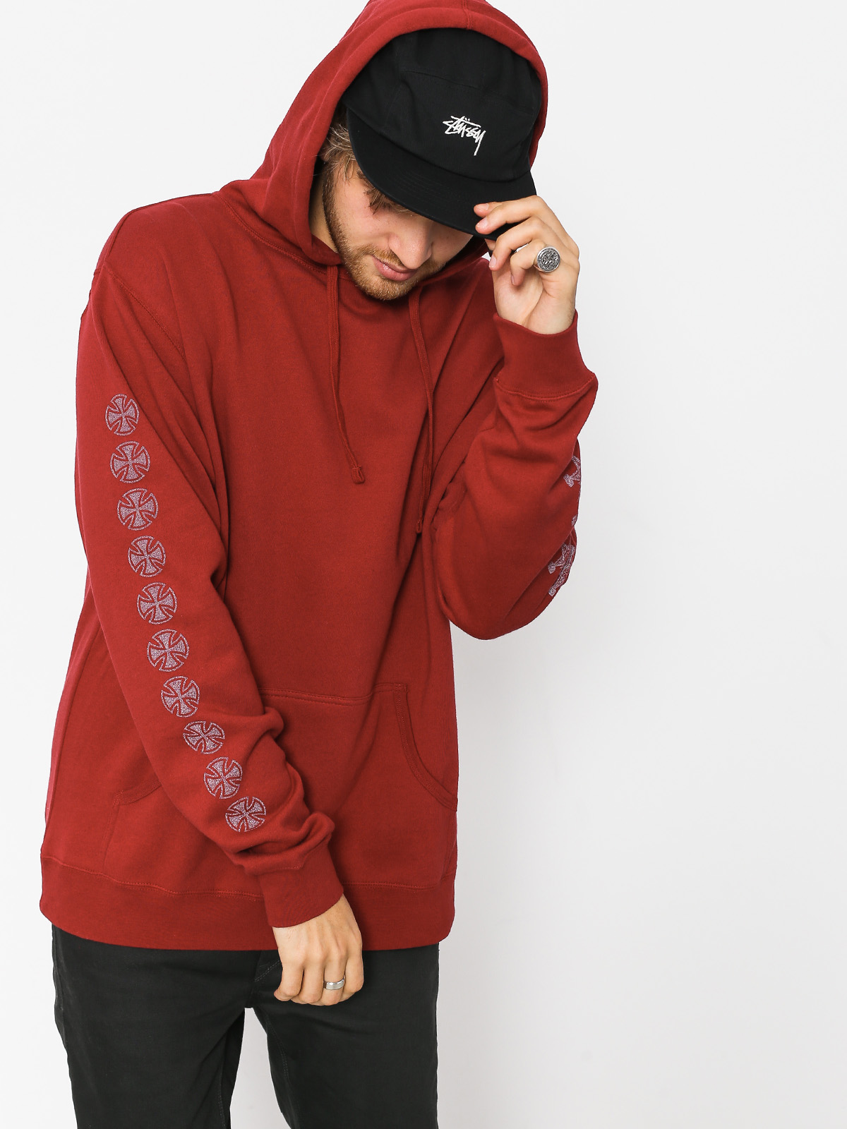 Independent x Thrasher Hoody Pentagram Cross HD (garnet)