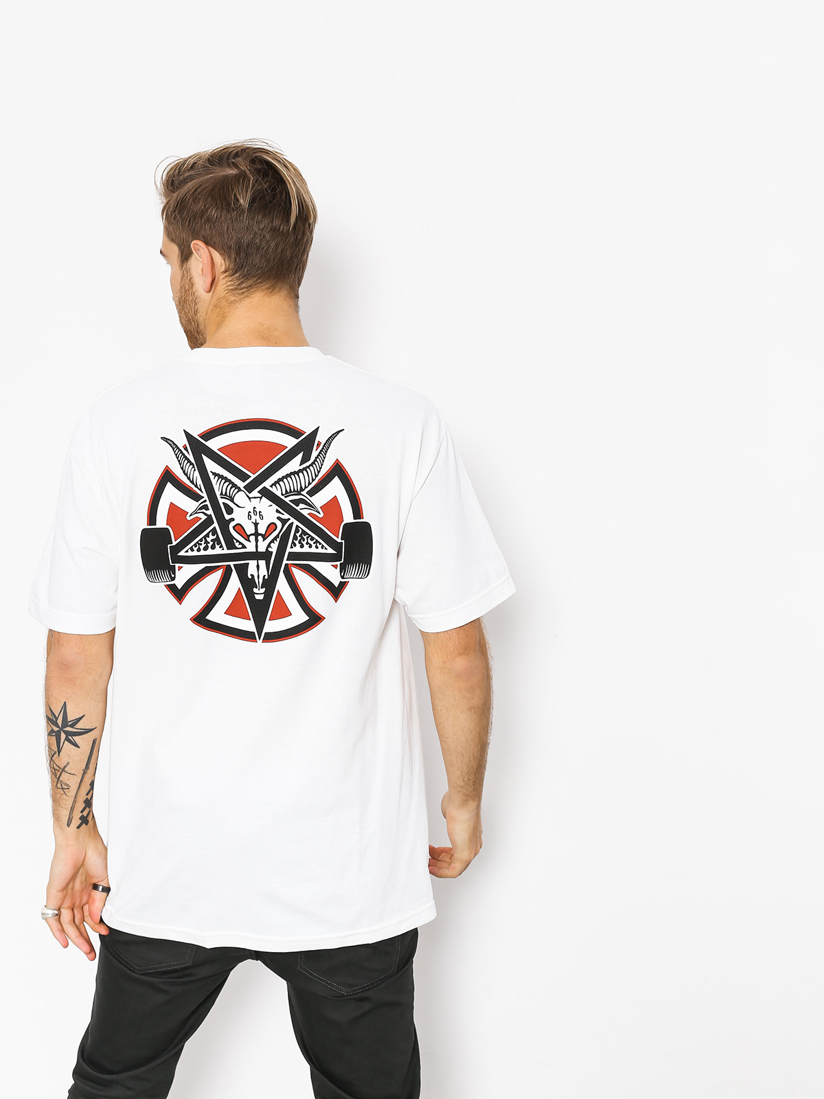 Independent x Thrasher T-Shirt Pentagram Cross (white)