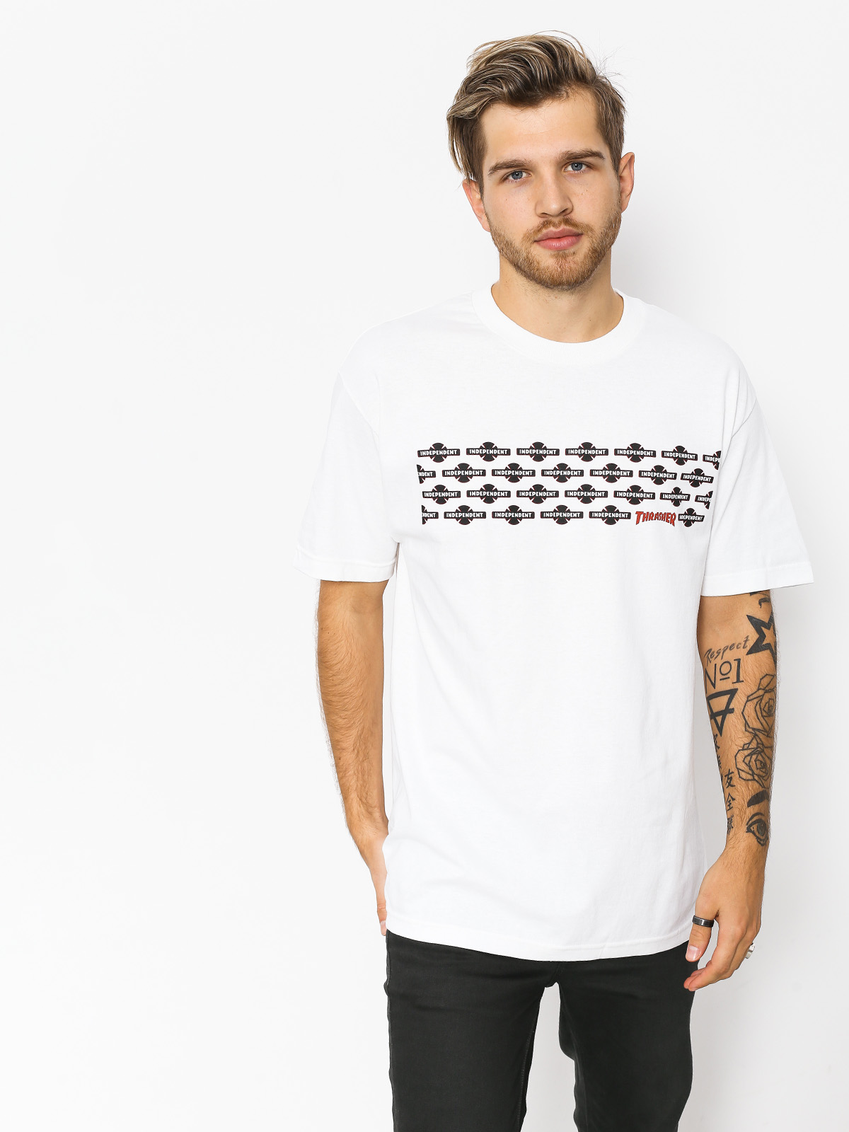 Independent x Thrasher T-Shirt Pentagram Cross (white)