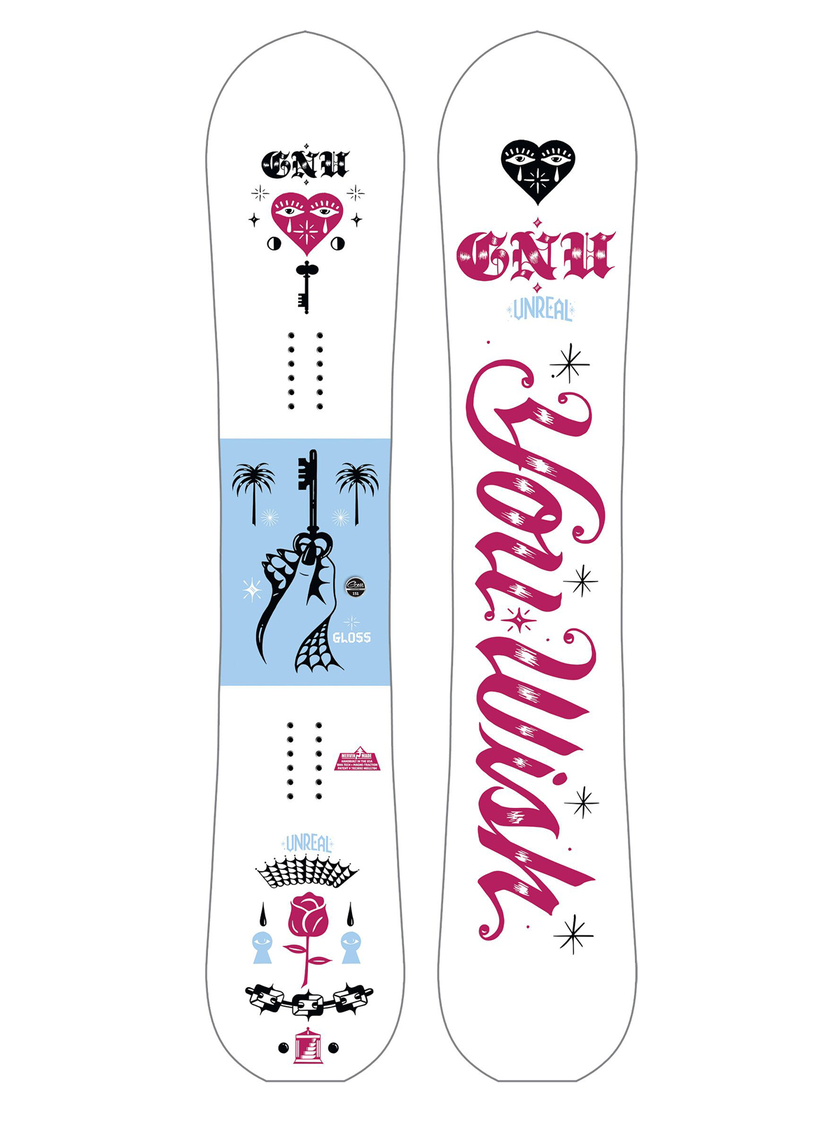 Womens Gnu Snowboard Gloss C2E (multi)