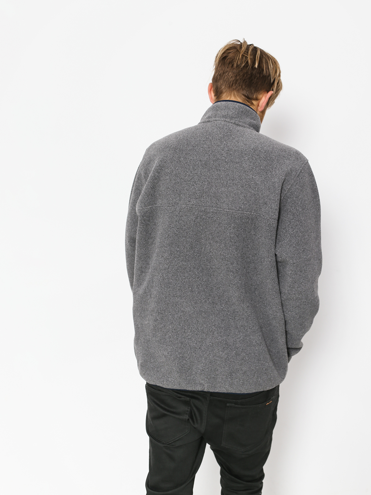Patagonia Fleece Synchilla Snap-T - grey (nickel w/navy blue)