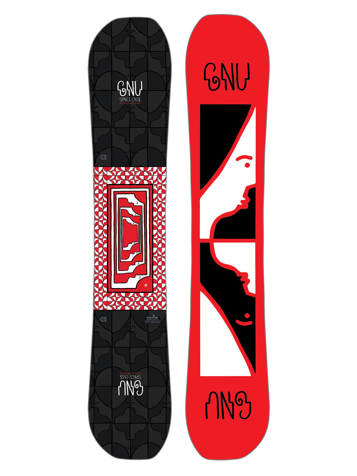 Gnu Snowboard Asym Fb Space Case C2X (red)
