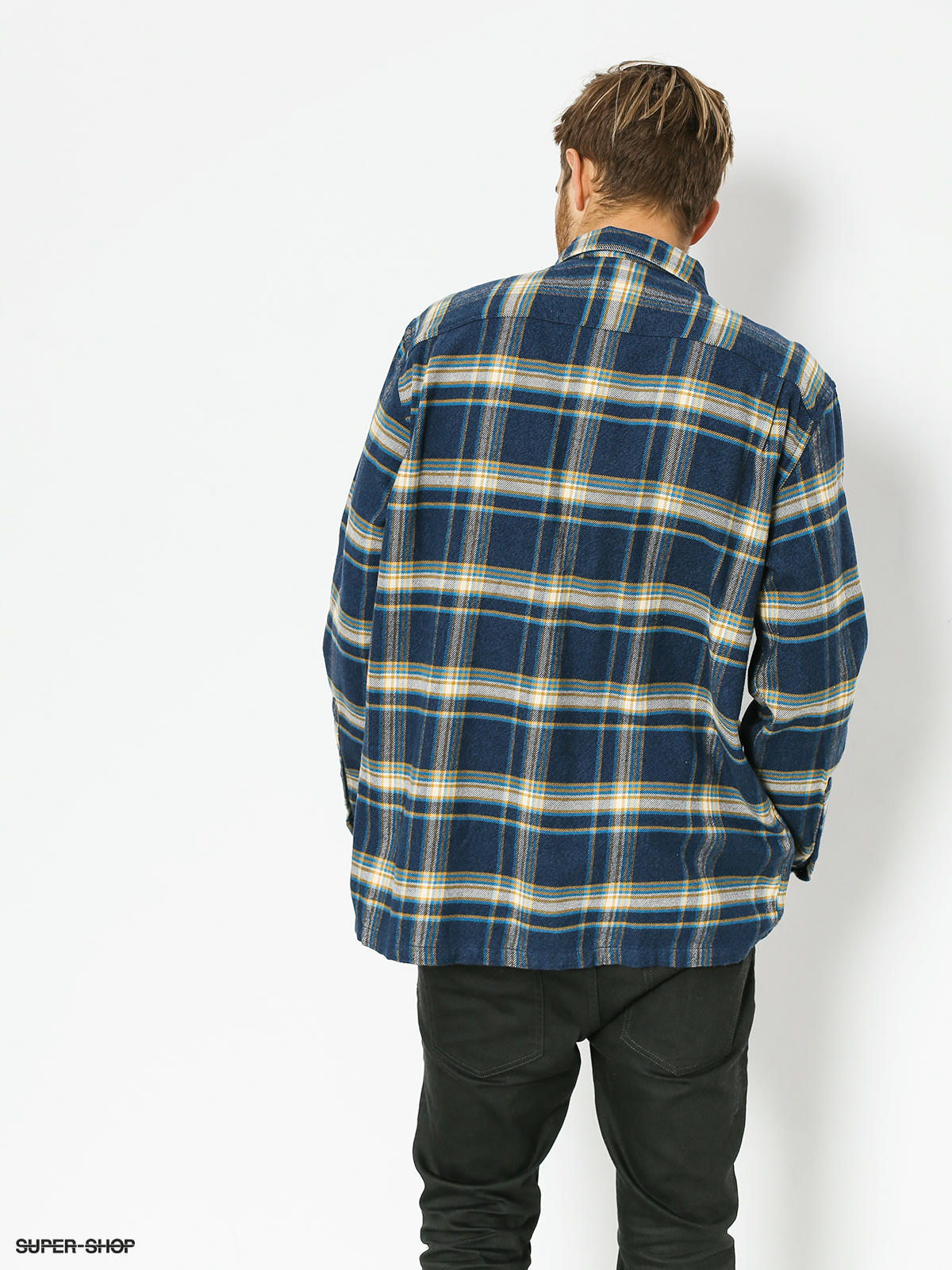 patagonia fjord flannel blue