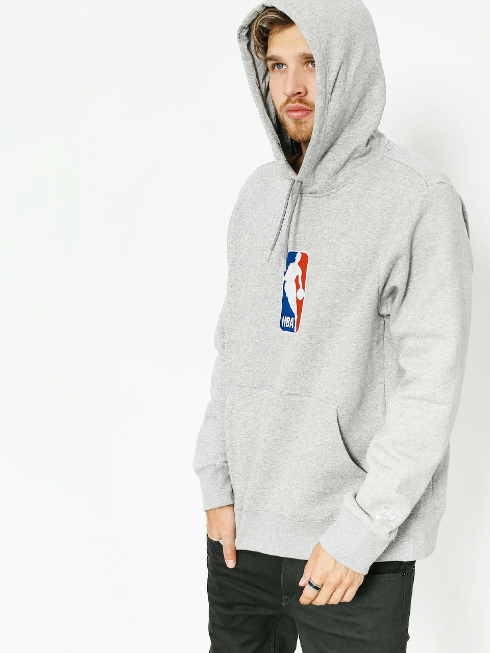 Nike SB x NBA Icon Hoodie - Dark Grey Heather / White