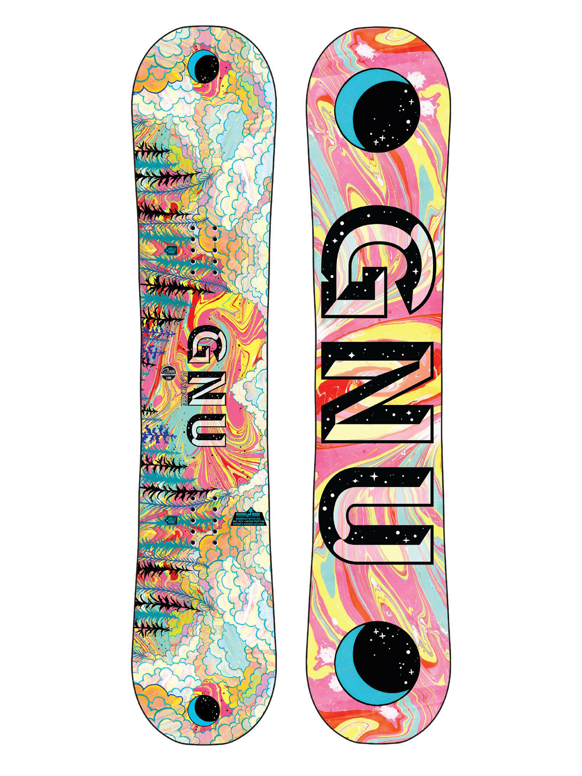 Gnu Snowboard Asym Playdate Btx (multi)