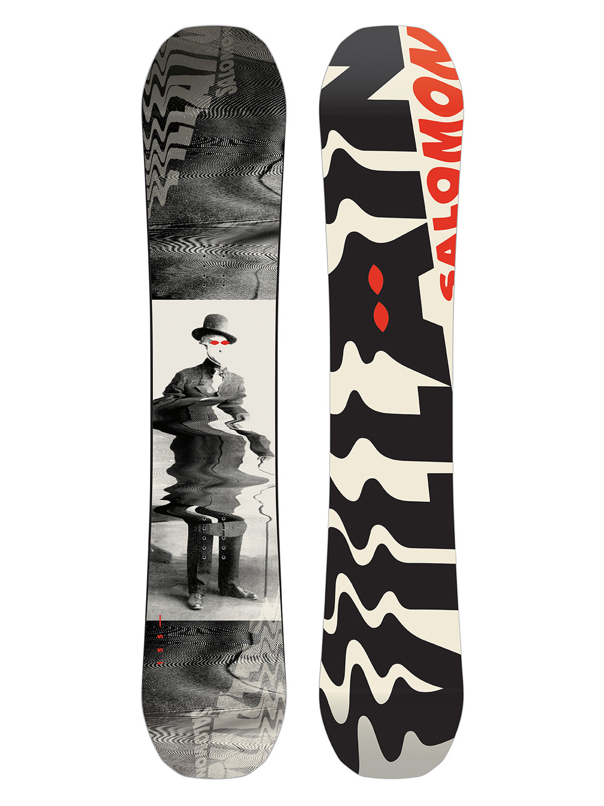 Mens Salomon Snowboard The Villain (white/black/red)