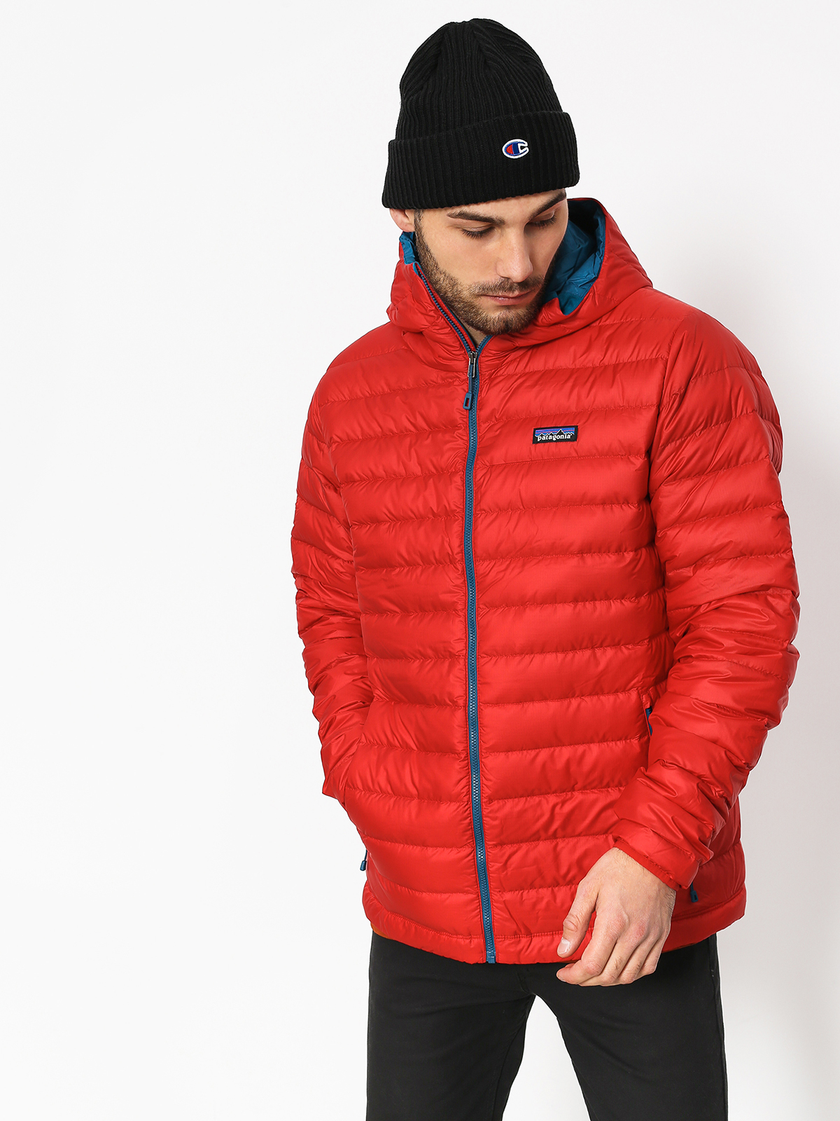 patagonia down sweater red