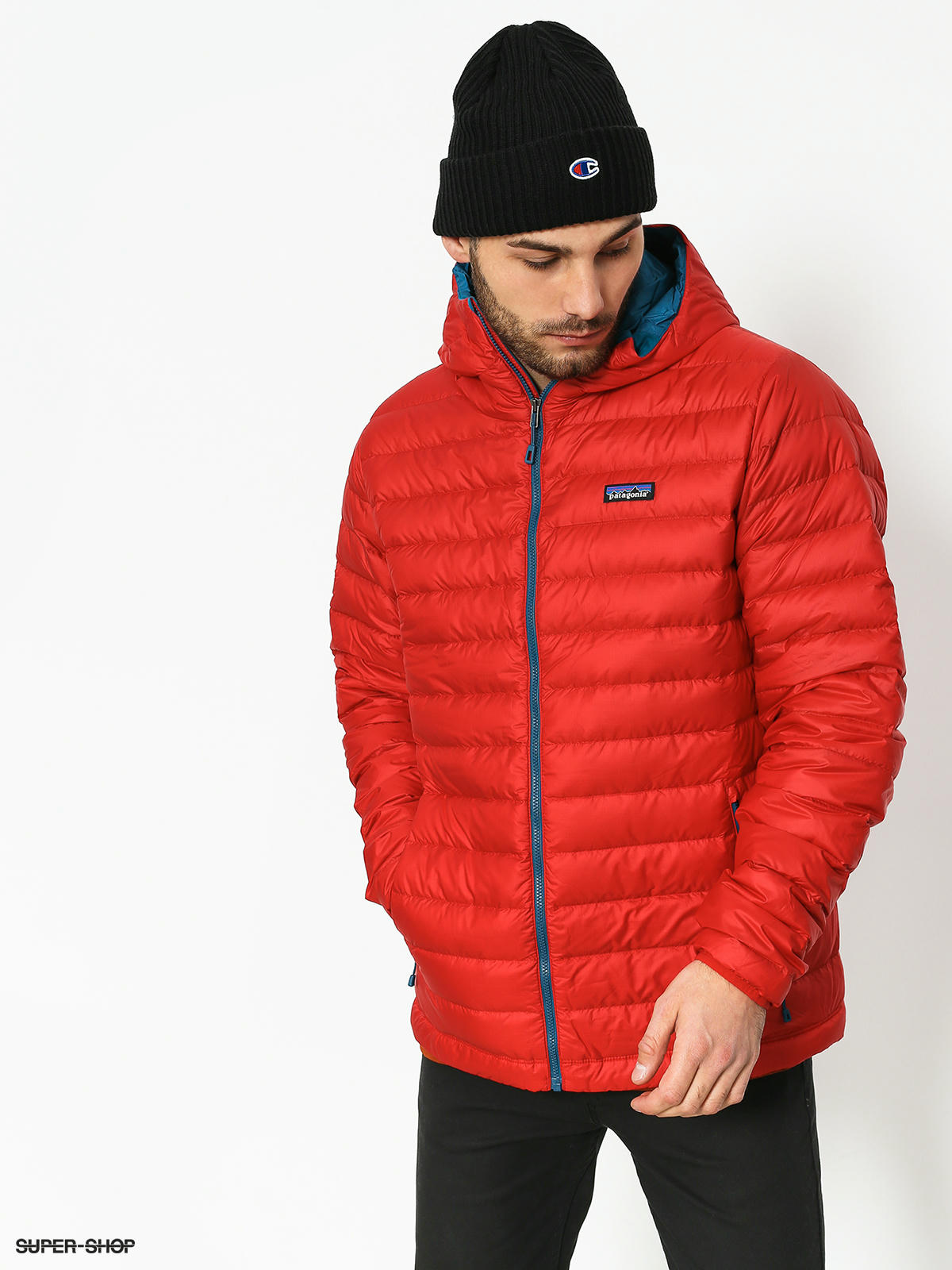 patagonia down sweater red