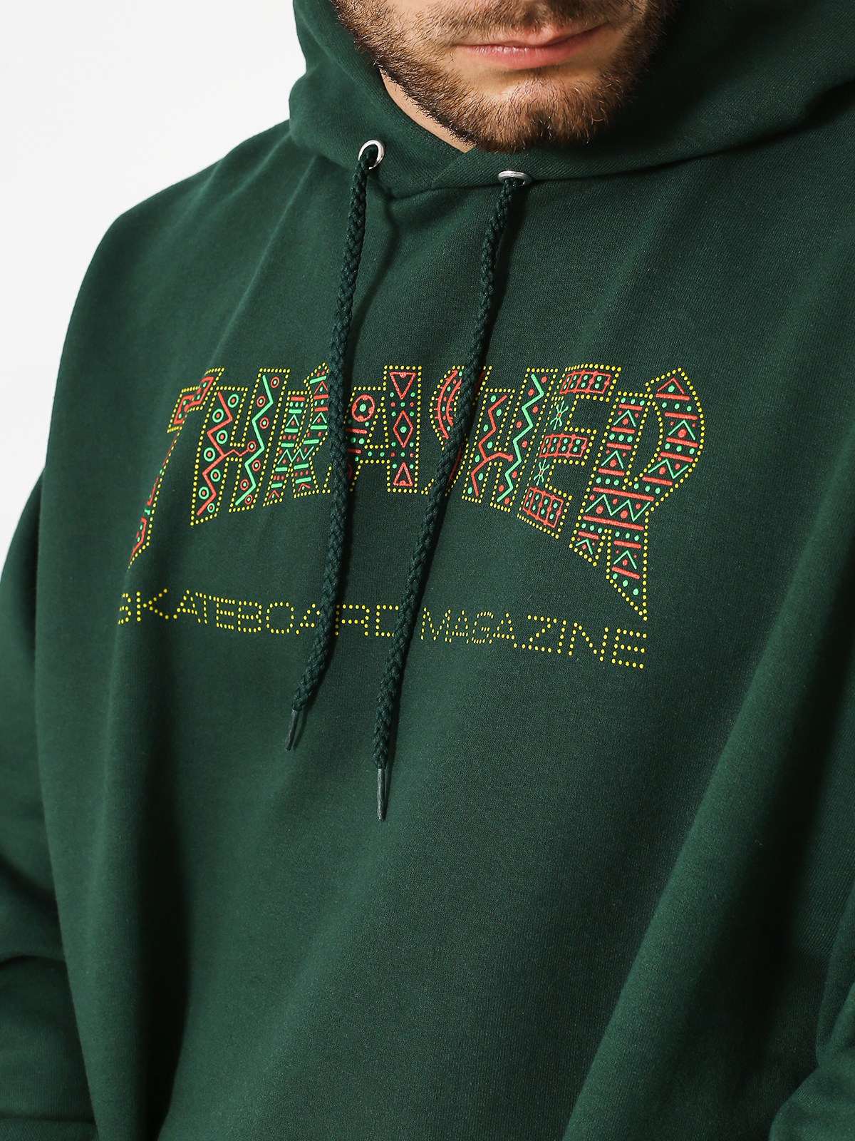Thrasher Flower Sweatshirt Thrasher Hoodie Davis Forest HD Green