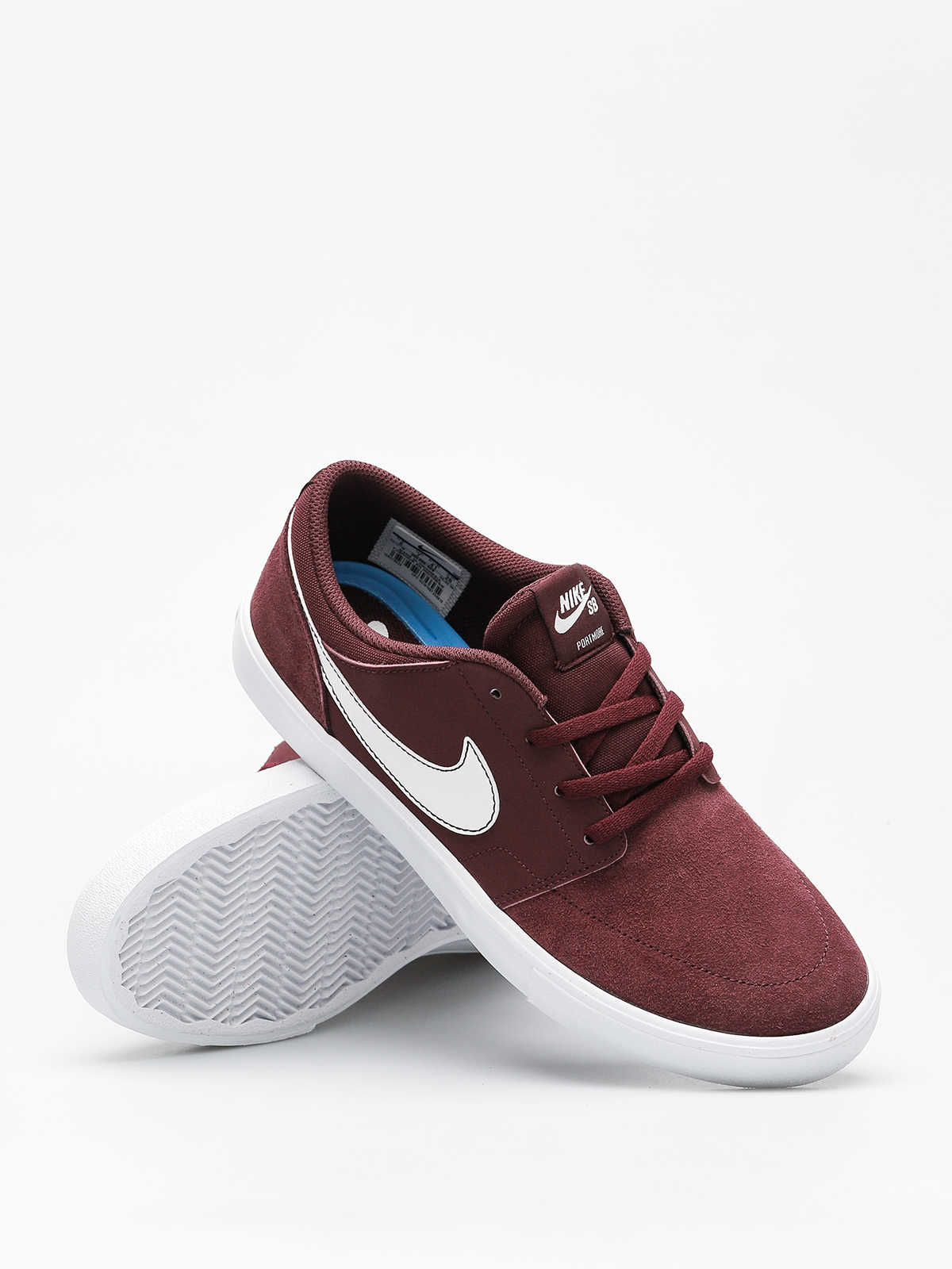 Nike SB Sb Solarsoft Portmore II Shoes (burgundy crush/white white black)
