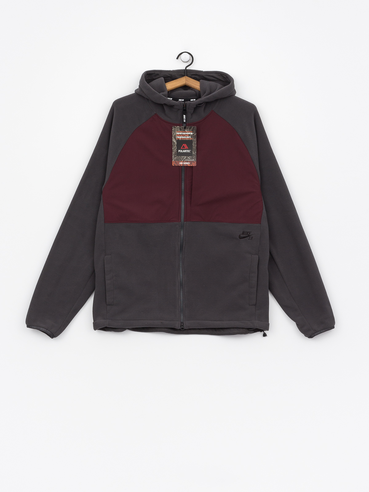 Nike SB Sb Hoodie Fz Polartec ZHD Hoodie (anthracite/burgundy crush/black)