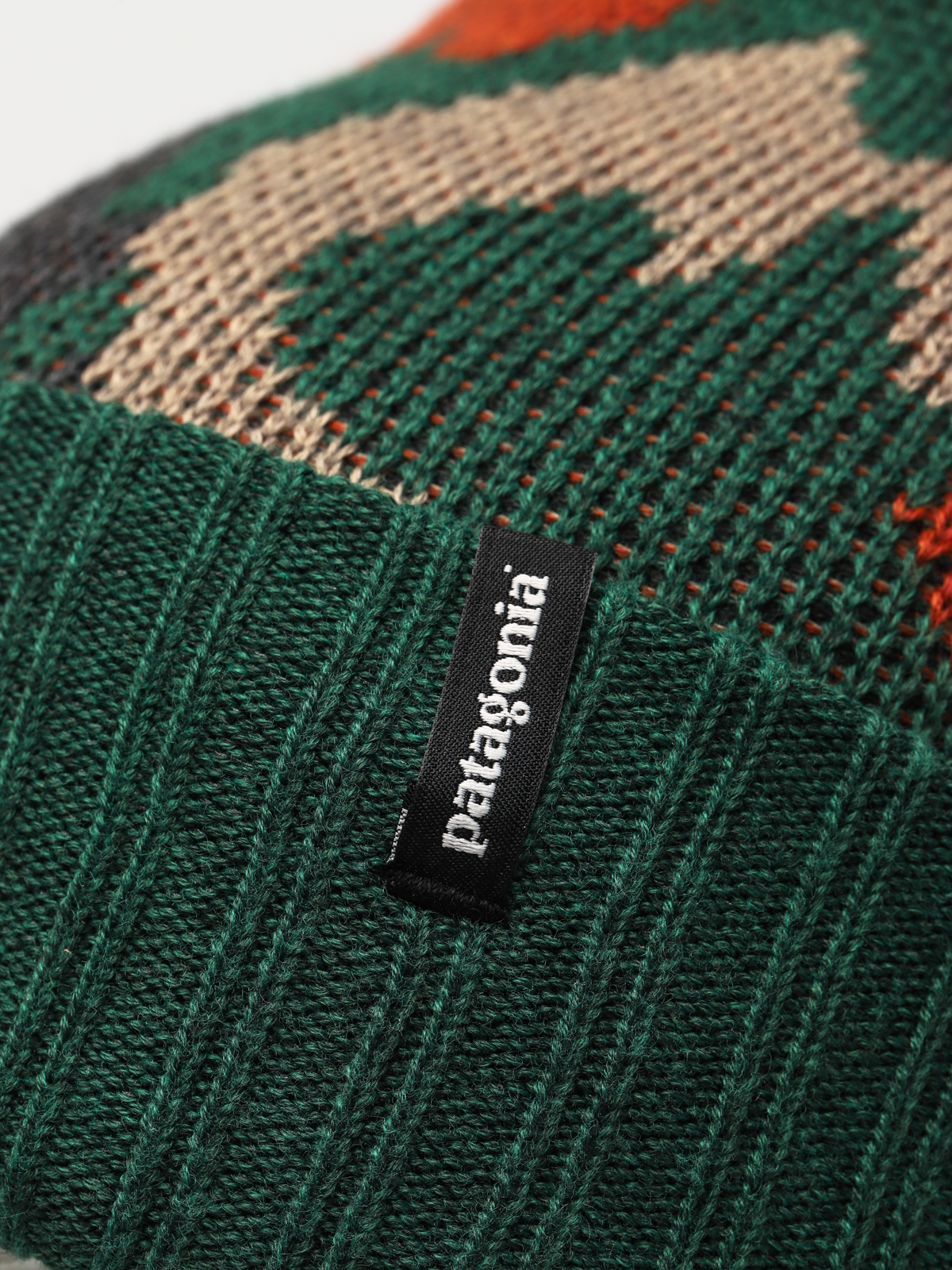 patagonia green beanie