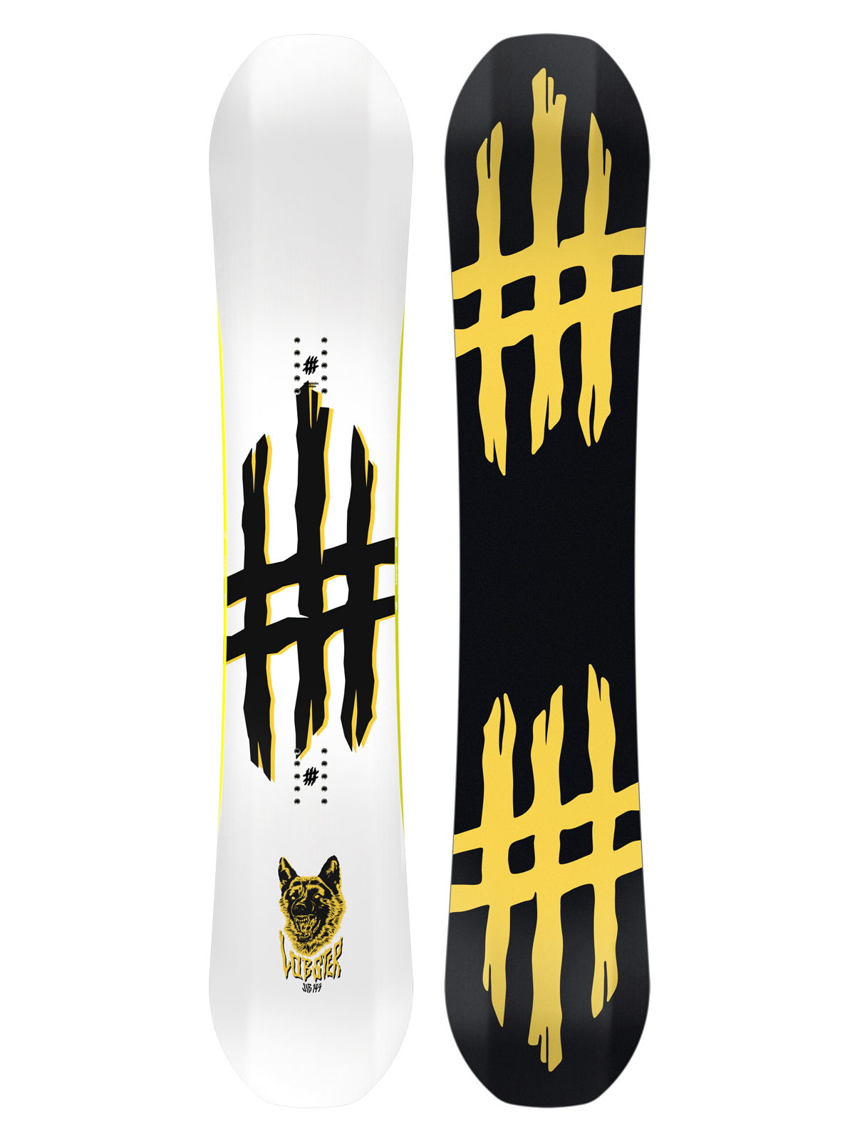 Lobster Snowboard Jib - white (black/yellow)