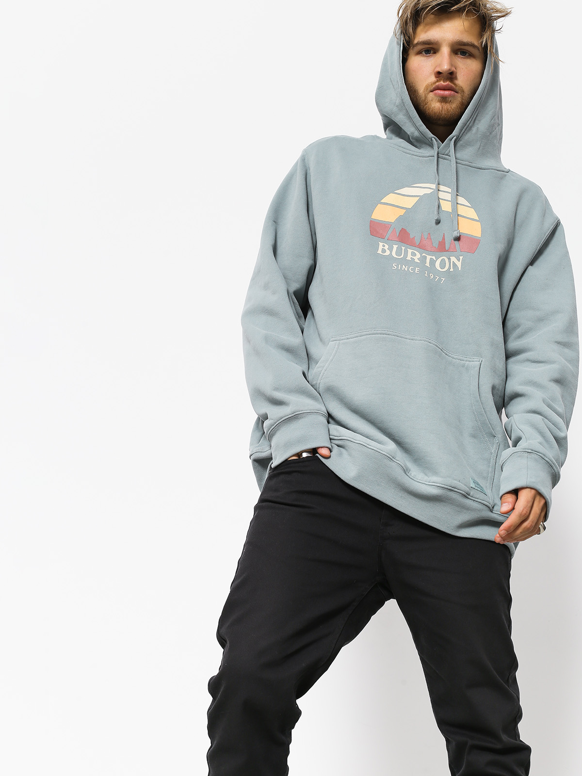 Burton Men's Underhill Pullover Hoodie - Regular Fit, Screen Printed Graphic, Brushed Fleece (55% Cotton, 45% Recycled Polyester)