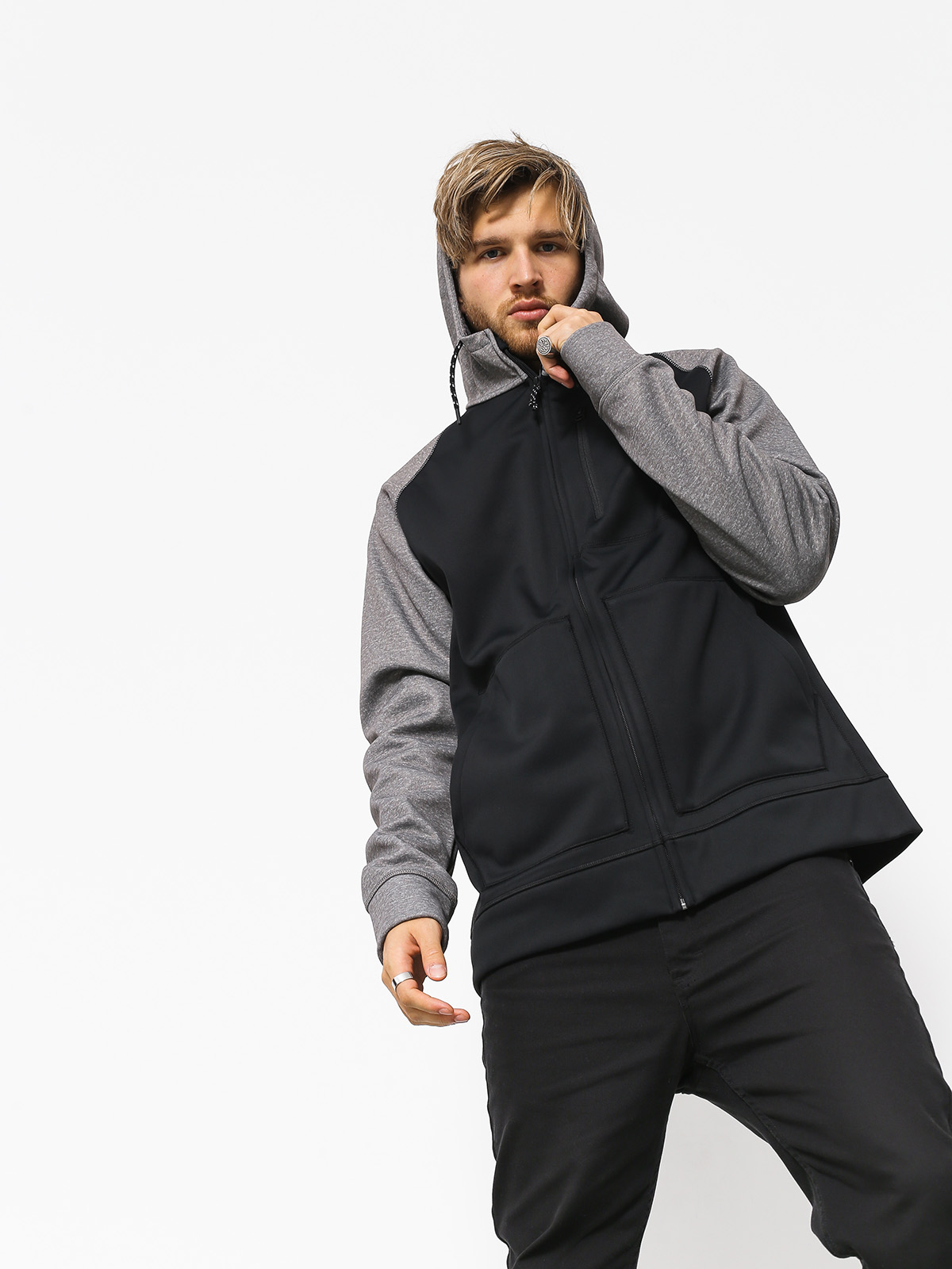 Mens Burton Active sweatshirt Crown Bndd ZHD (trublk/mnthtr)