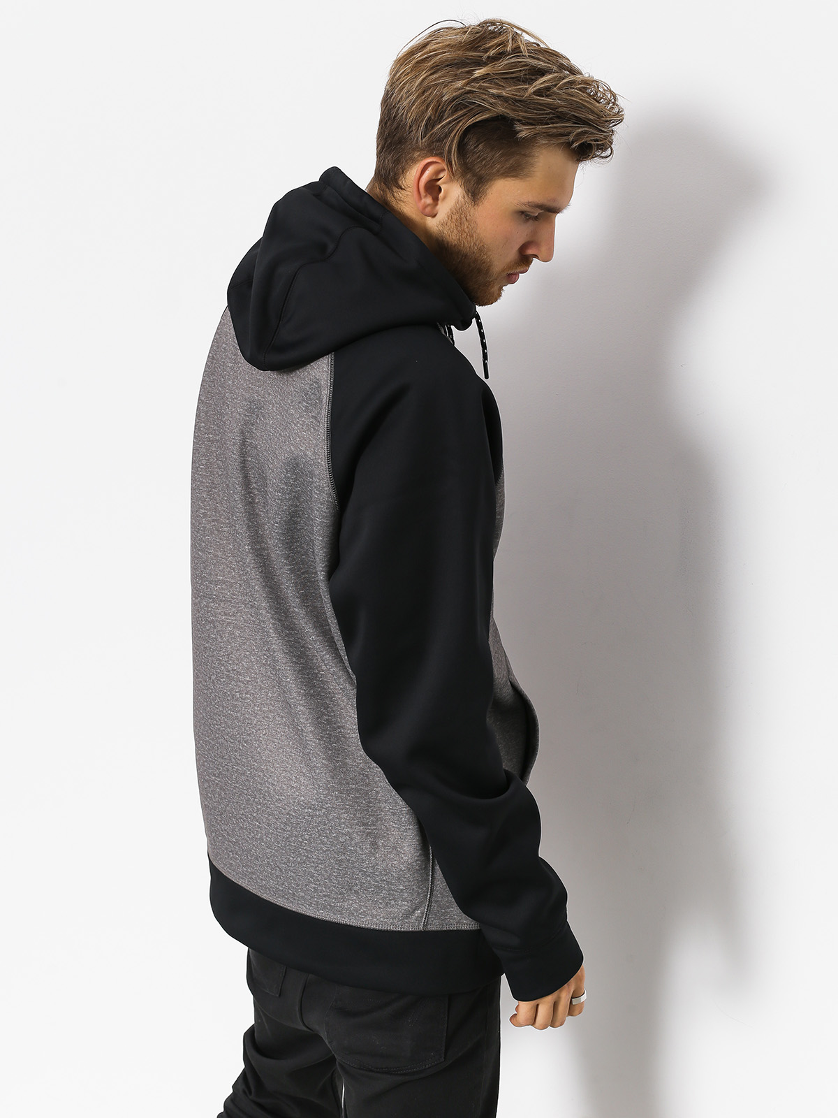 Mens Burton Active sweatshirt Crown Bndd HD (htrmnt/trublk)