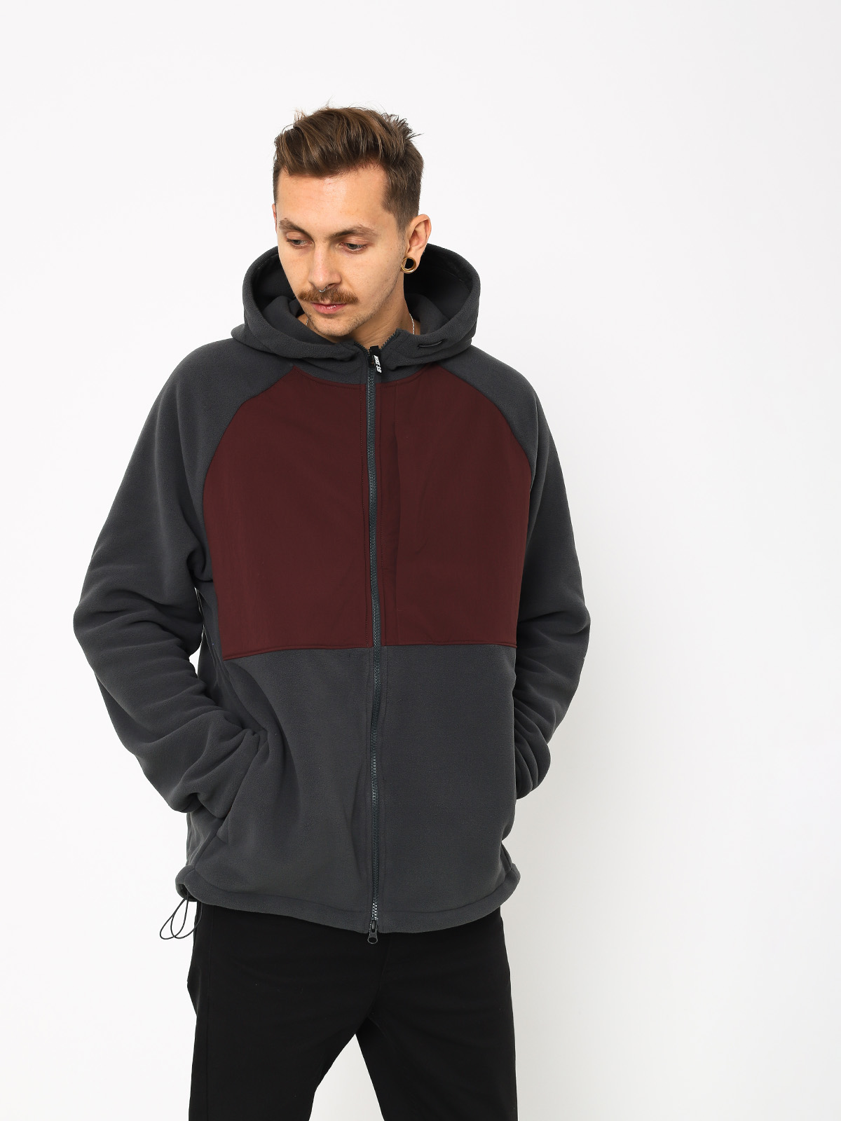 Nike SB Sb Hoodie Fz Polartec ZHD Hoodie (anthracite/burgundy crush/black)