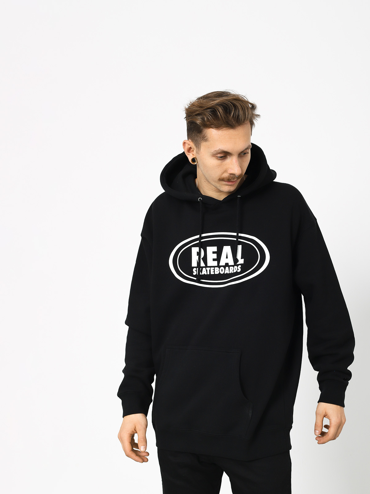 Real Og Oval HD Hoodie (black/white)
