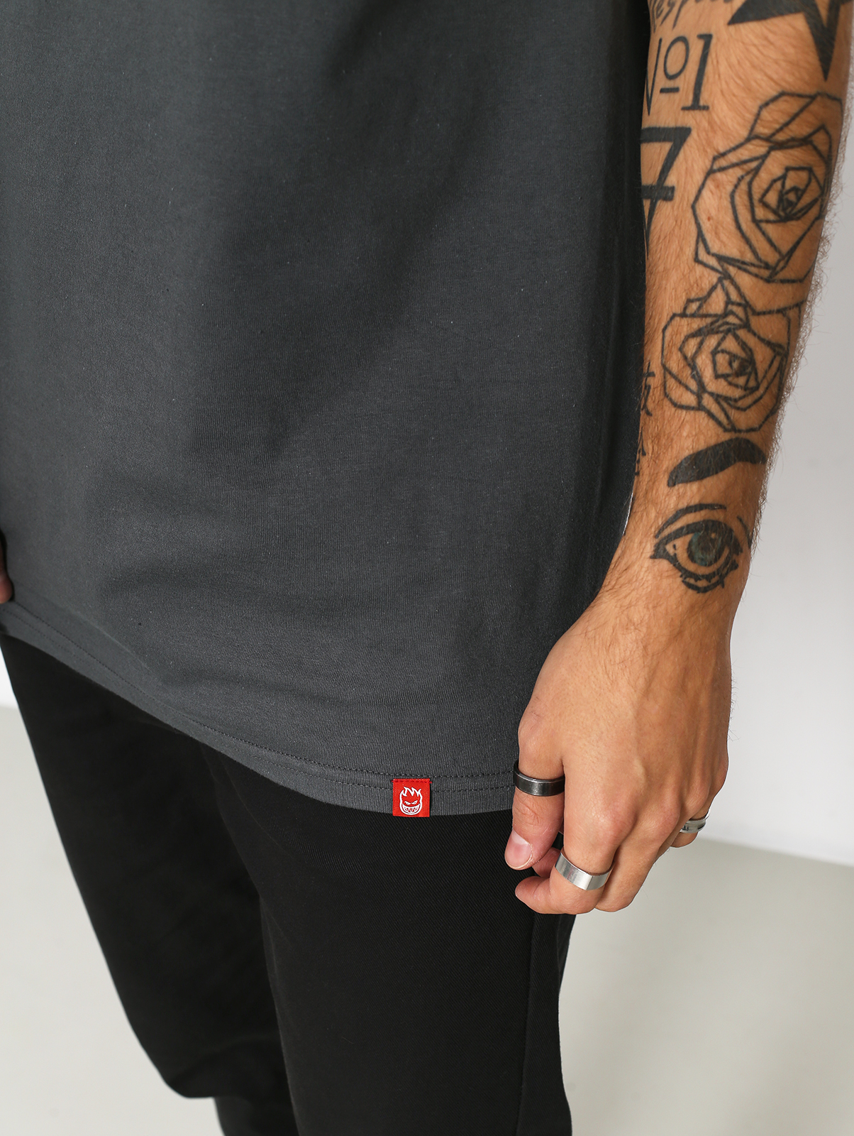 Spitfire T-shirt Classic Bghd (charcoal/red)