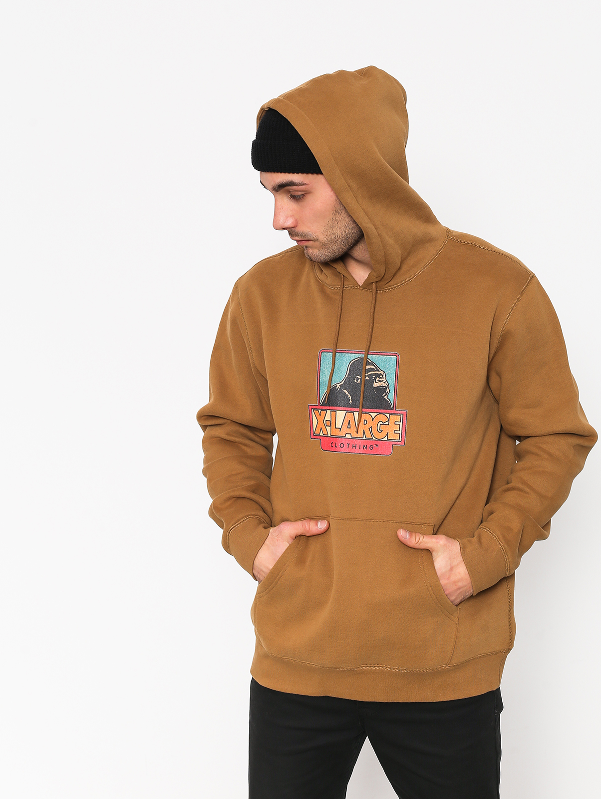 XLARGE Strip Og HD Hoodie - brown (safari green)